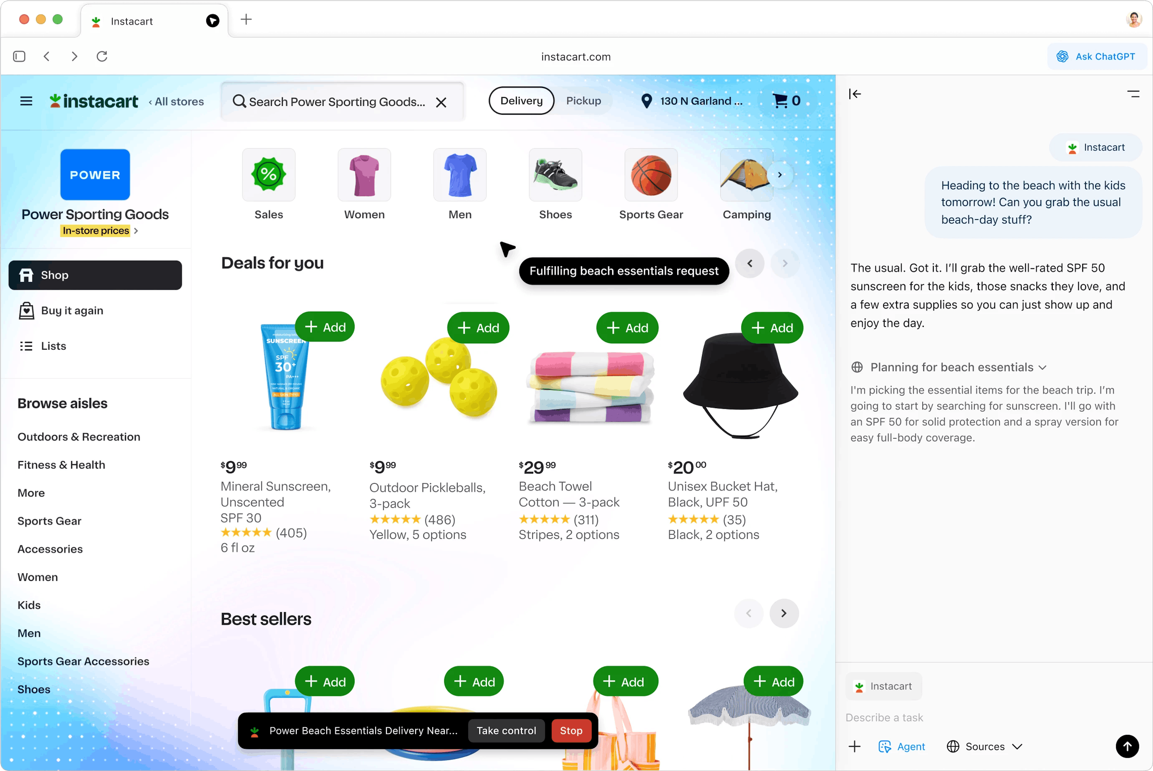 Screenshot of ChatGPT Atlas browser