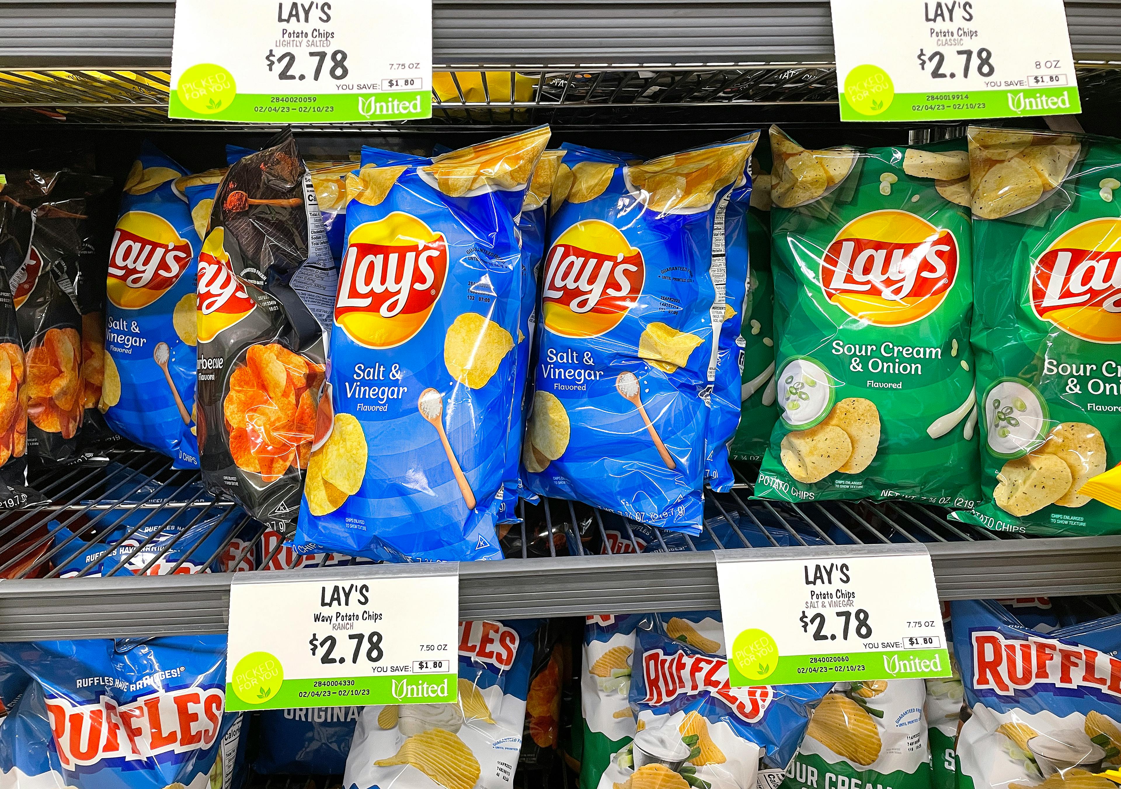 Chip snack prices