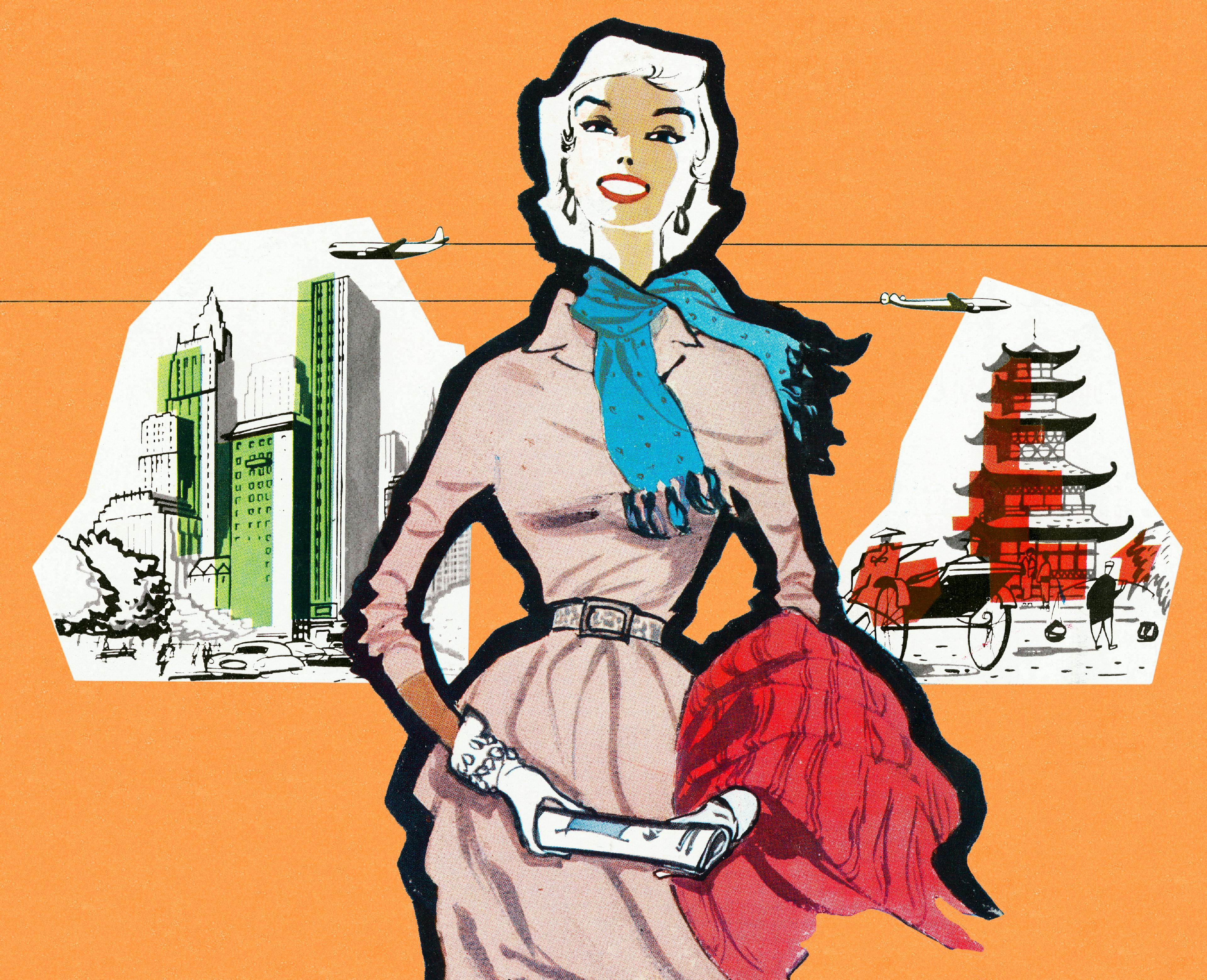 Woman Airplane Traveller