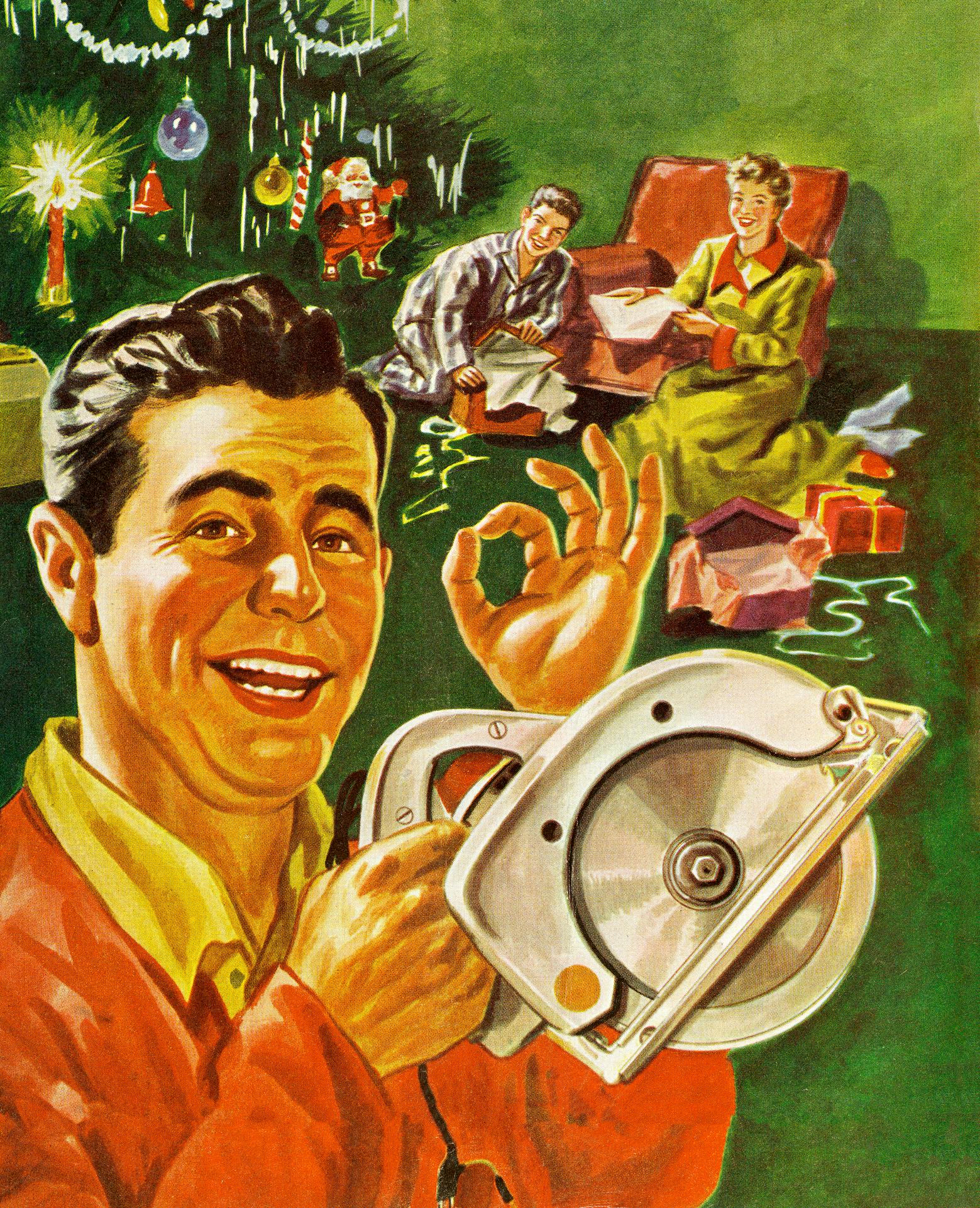 Man is happy about his saw