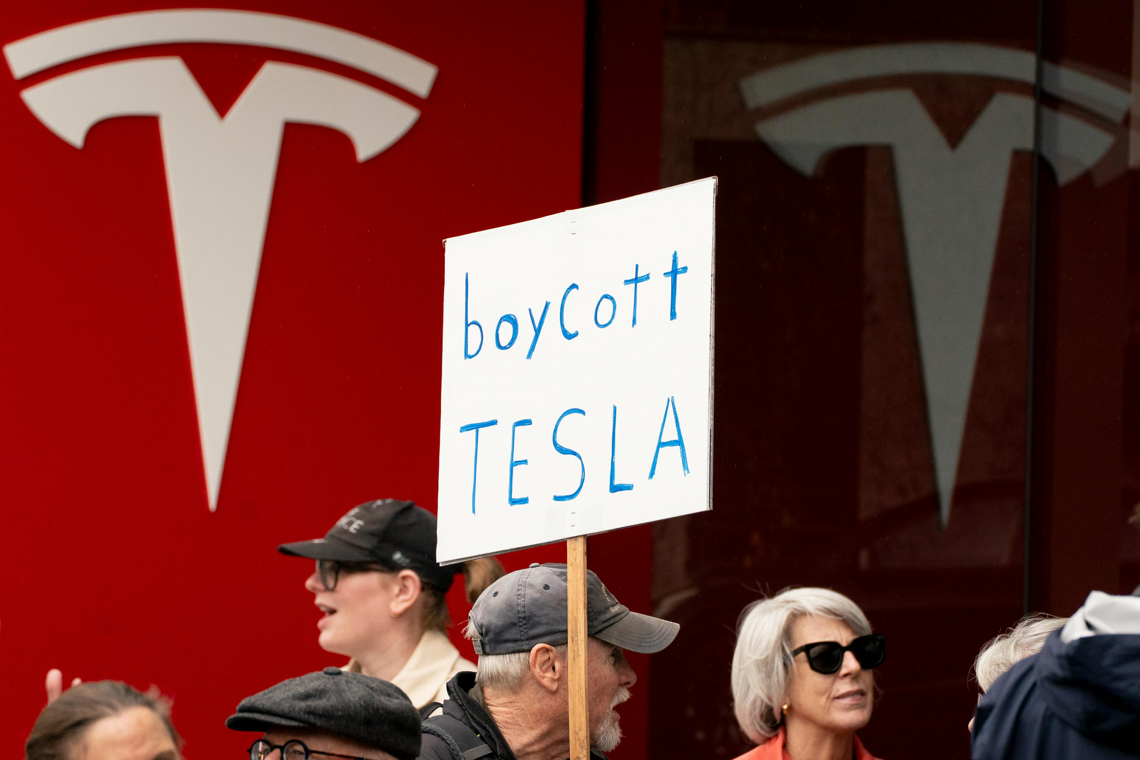 Tesla Protest