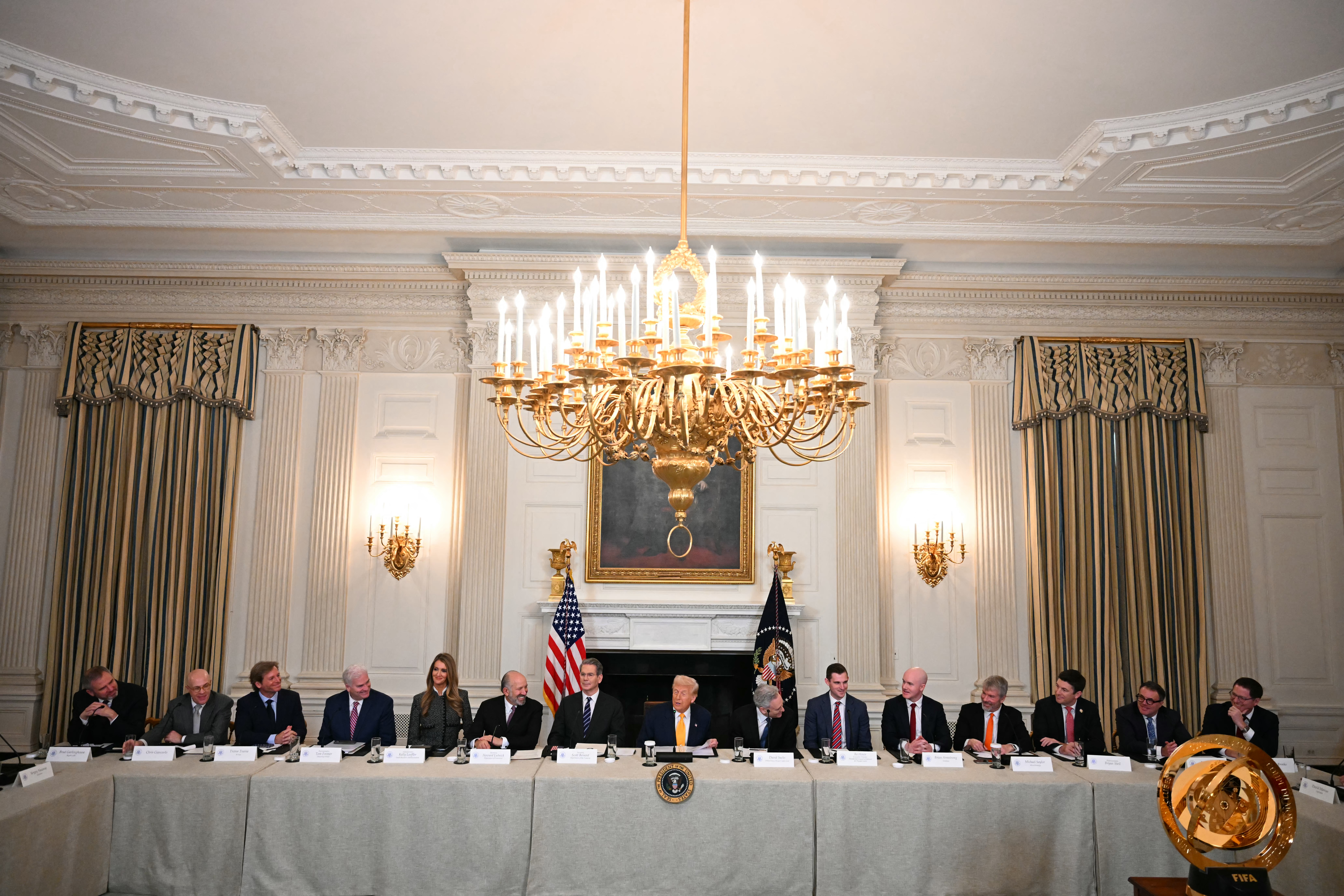 US President Donald Trump speaks during a the White House Crypto Summit in Washington, DC, March 7, 2025. (Photo by Jim WATSON / AFP) (Photo by JIM WATSON/AFP via Getty Images)