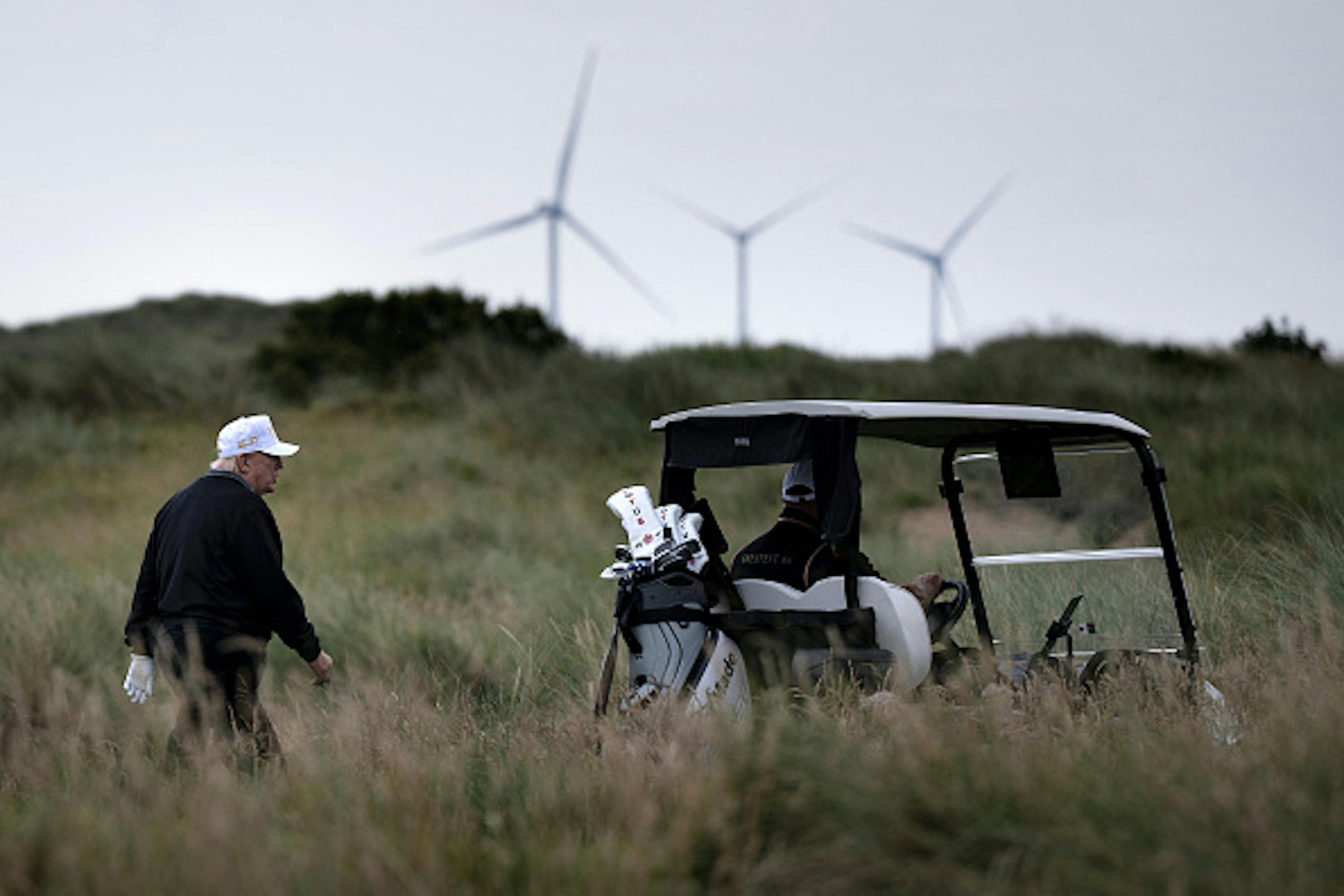 President Trump playing golf