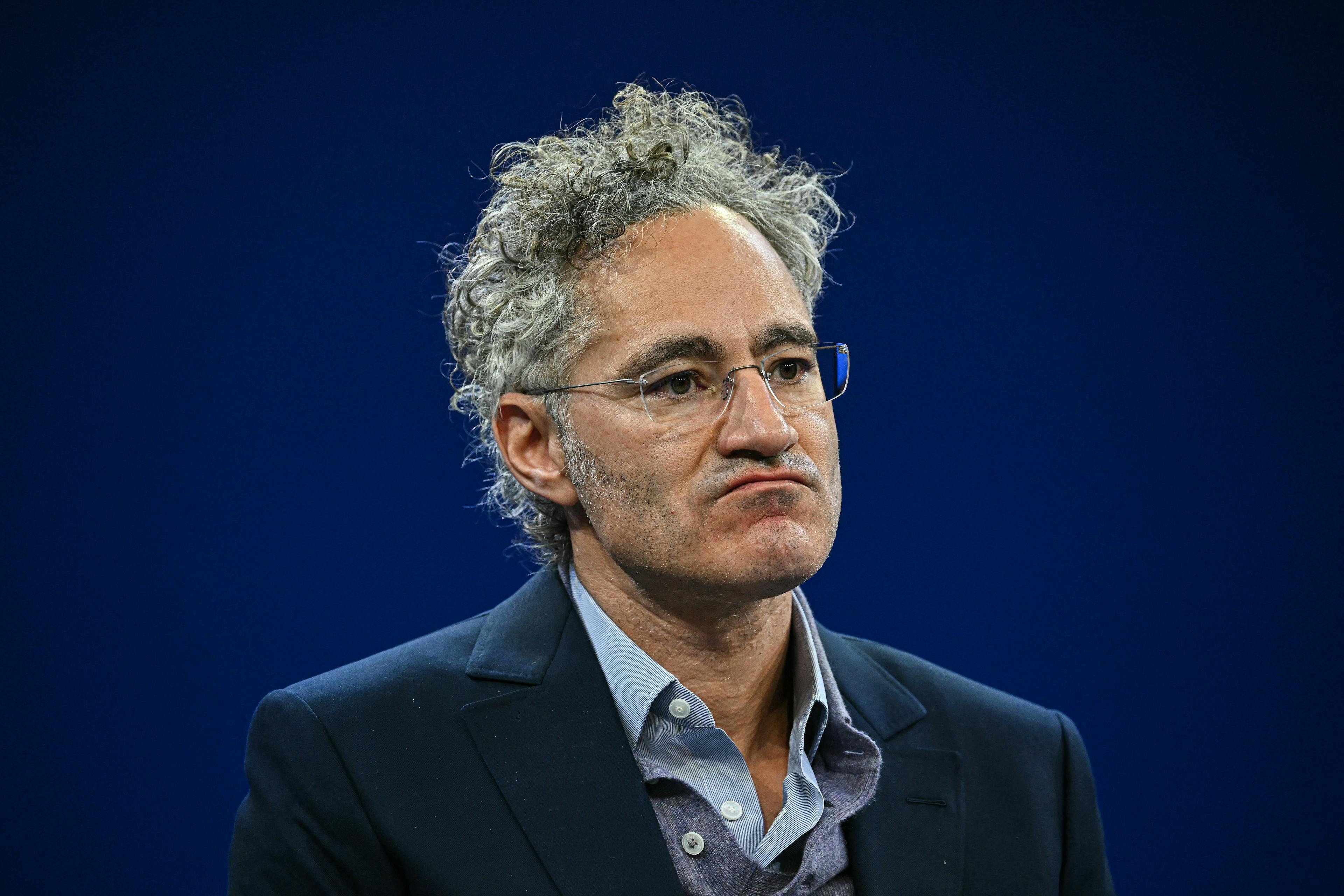 Palantir Plunges Despite Strong Earnings Alex Karp sad face 