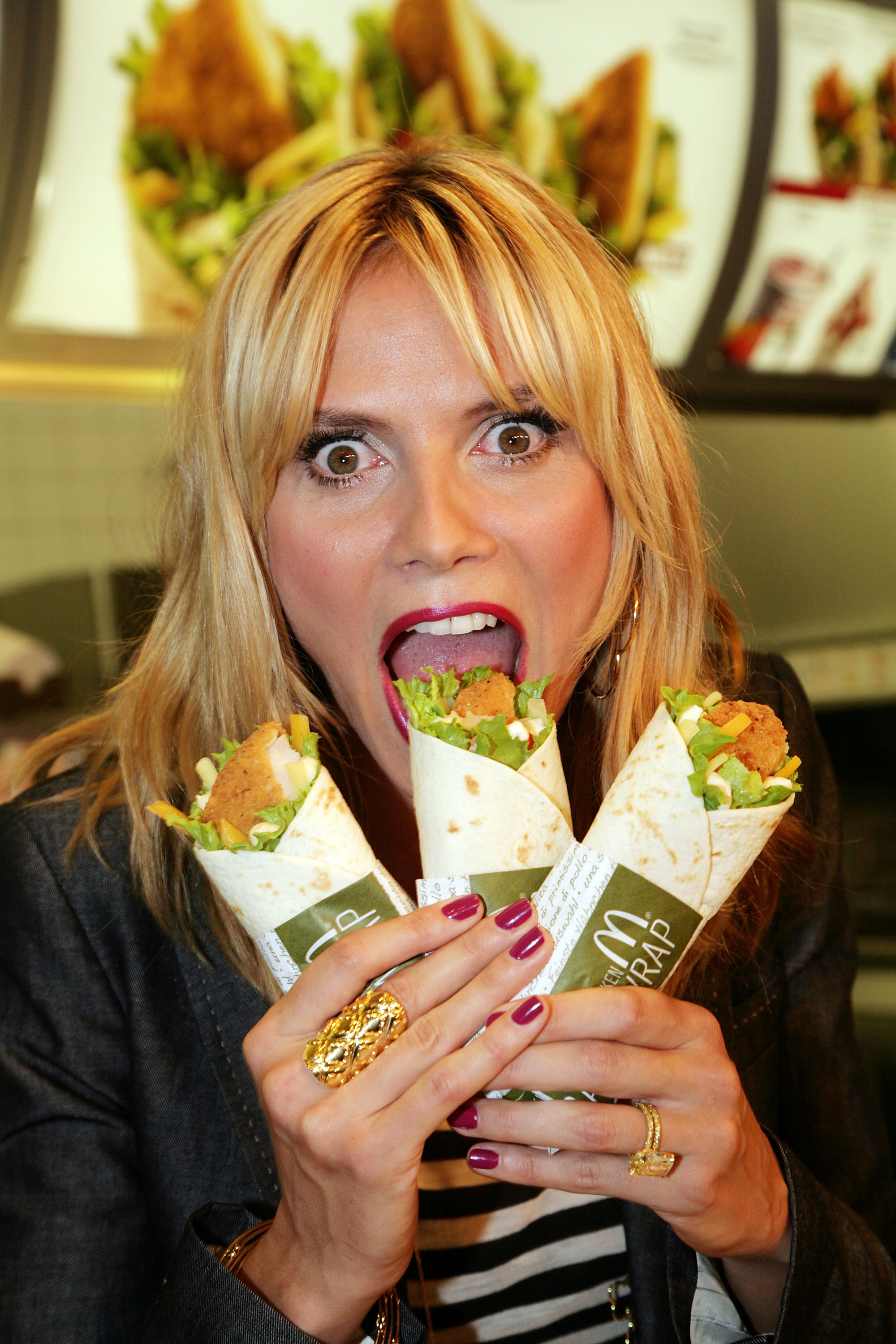 Heidi Klum in 2008 with Snack Wraps