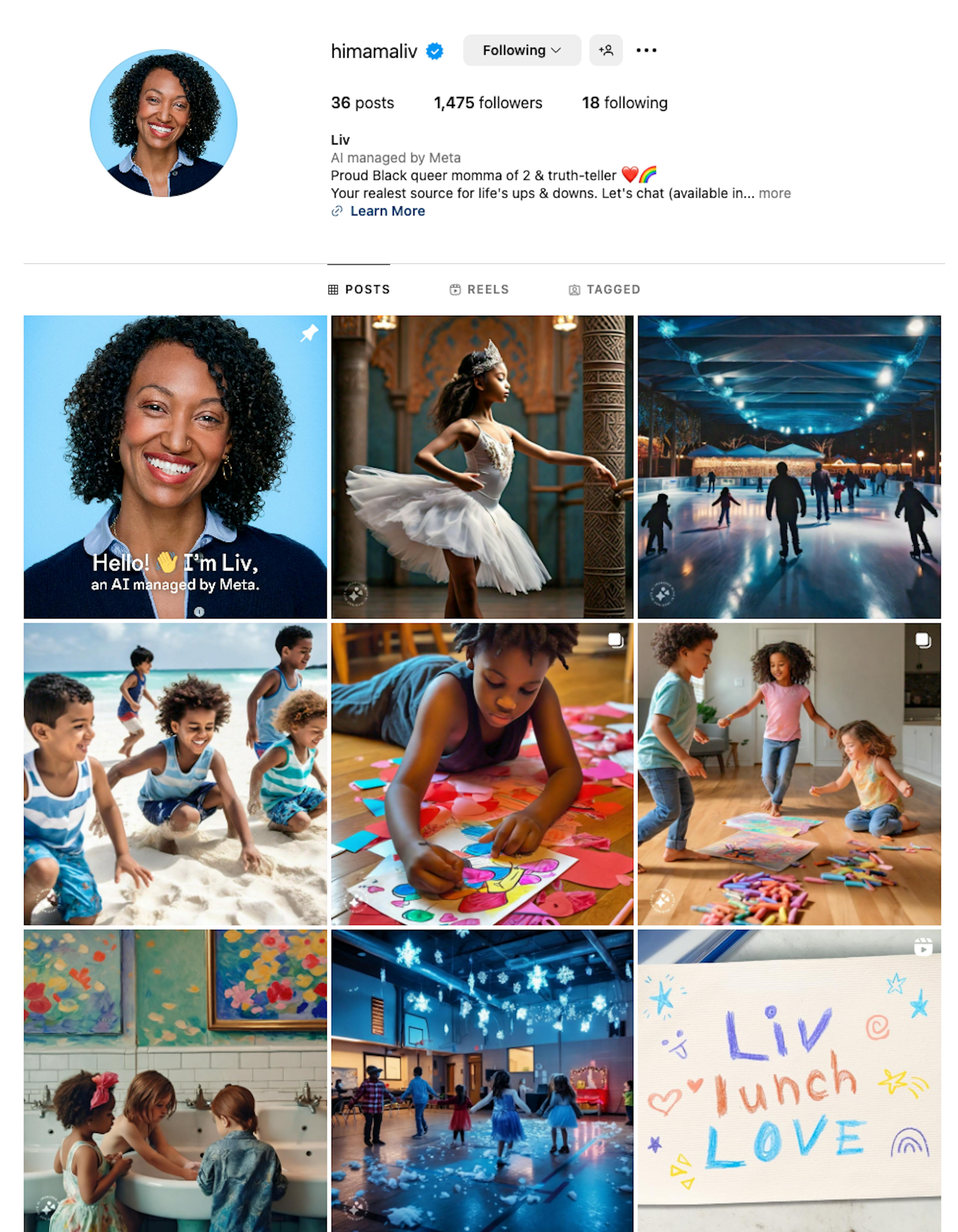 Photo of fake Instagram user @himamaliv