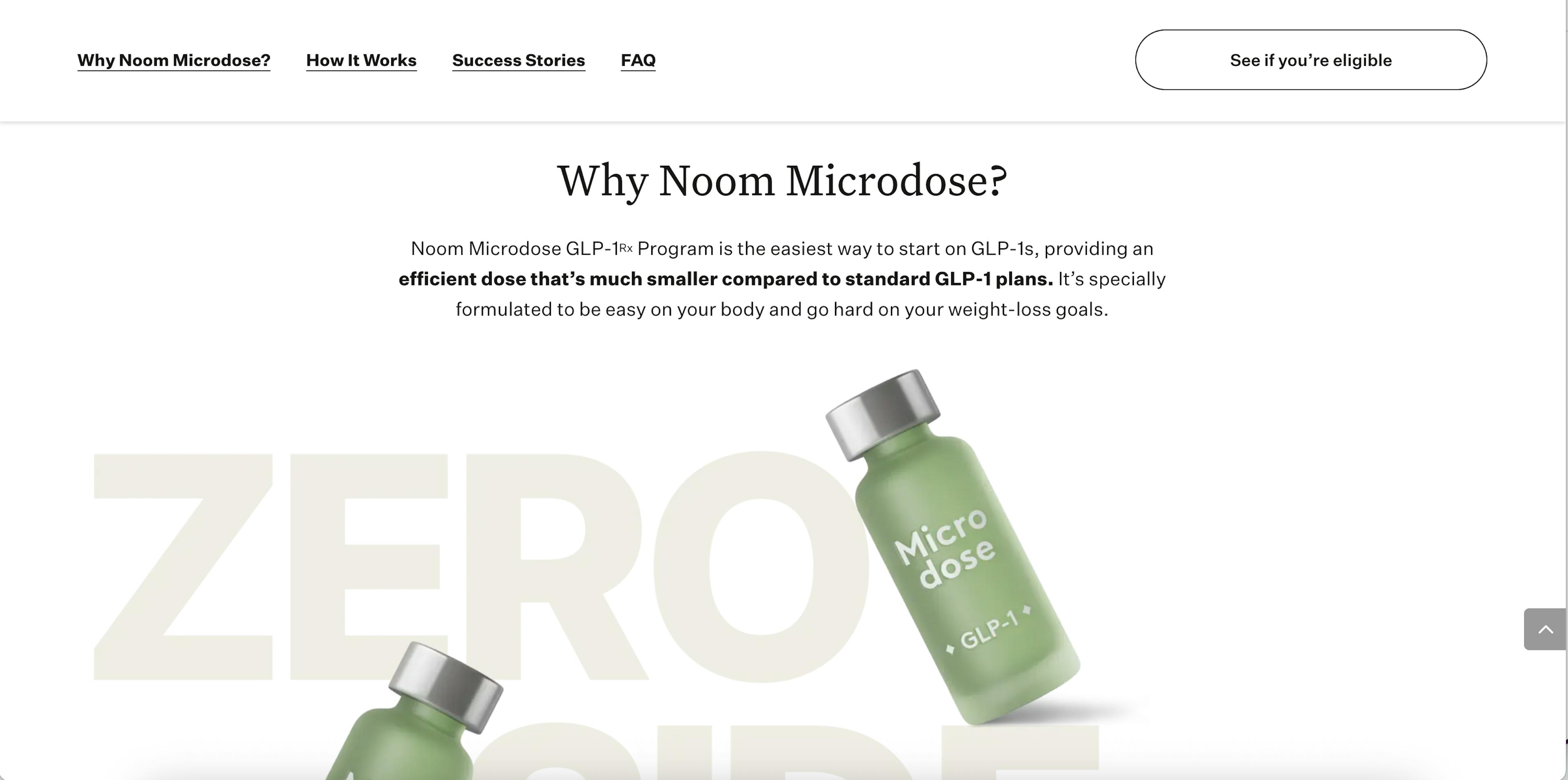 A screenshot from Noom’s website (Sherwood News)