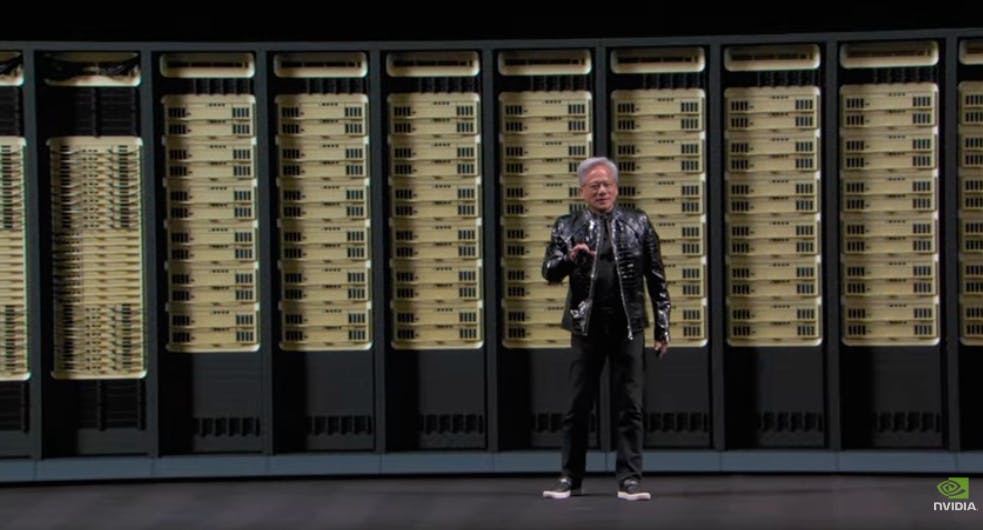 Jensen Huang in front of Vera Rubin at CES 2026