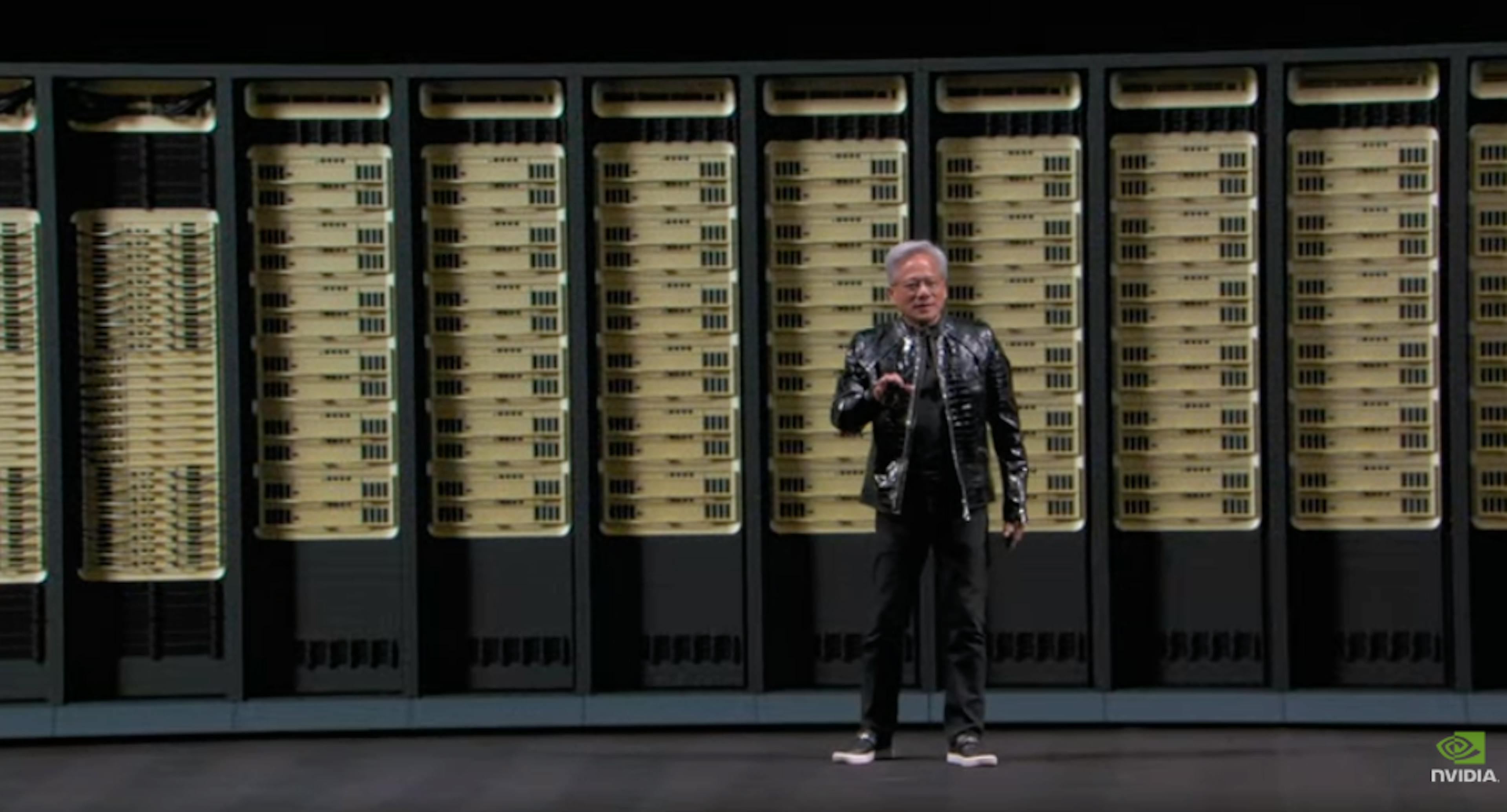 Jensen Huang in front of Vera Rubin at CES 2026