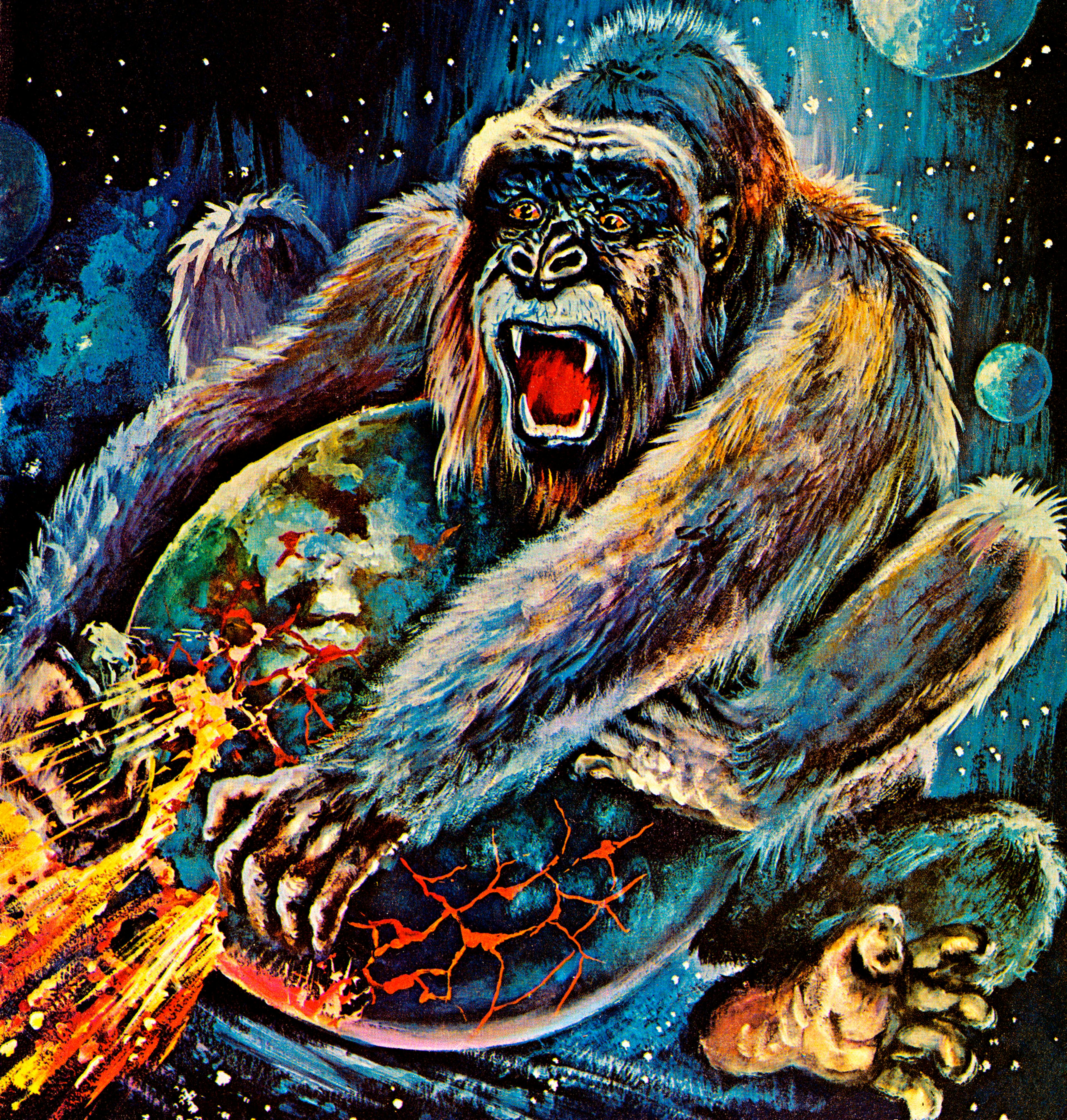 Gorilla Holding on to Planet