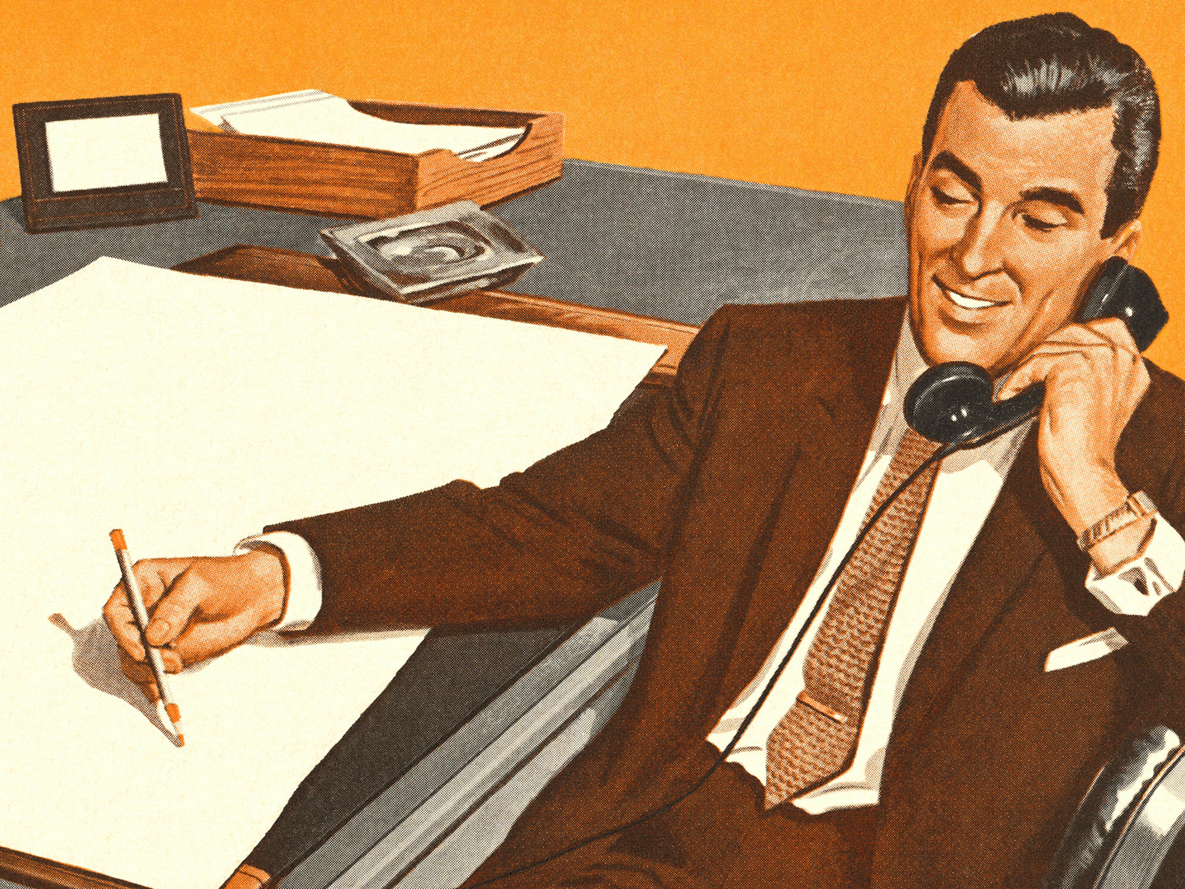 Businessman on the Telephone