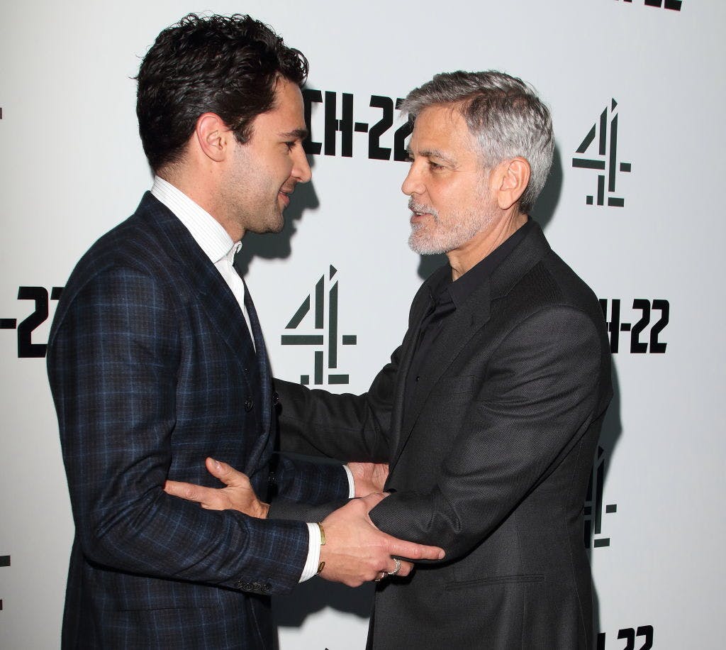 Christopher Abbott and George Clooney attend the Catch 22 -...