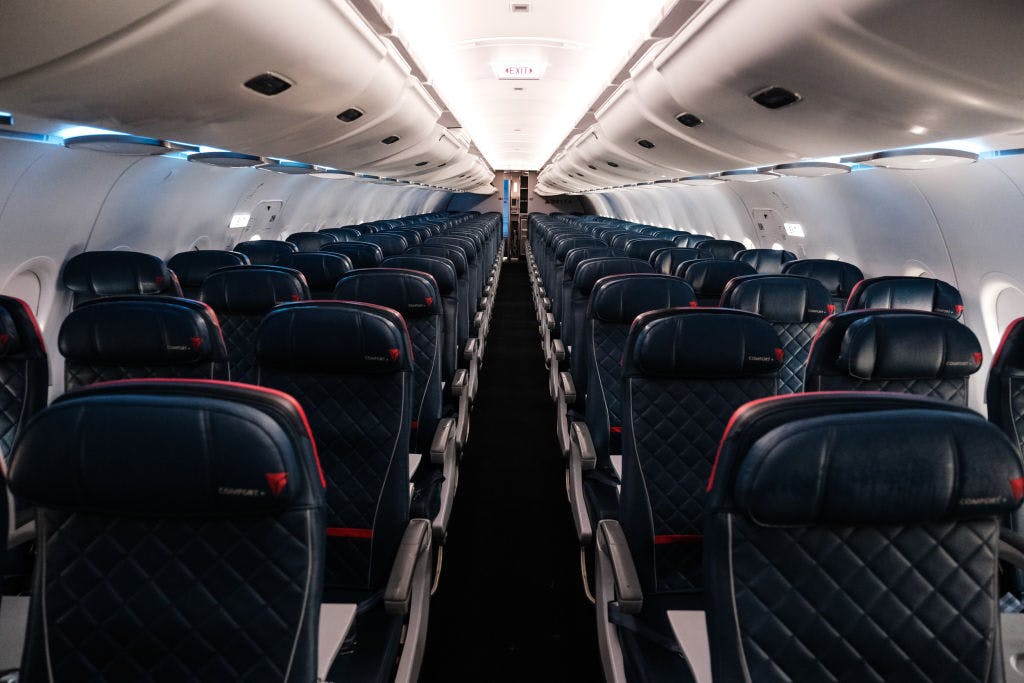 Delta, boosted by premium ticket sales, says customers who go Comfort+ don’t go back thumbnail
