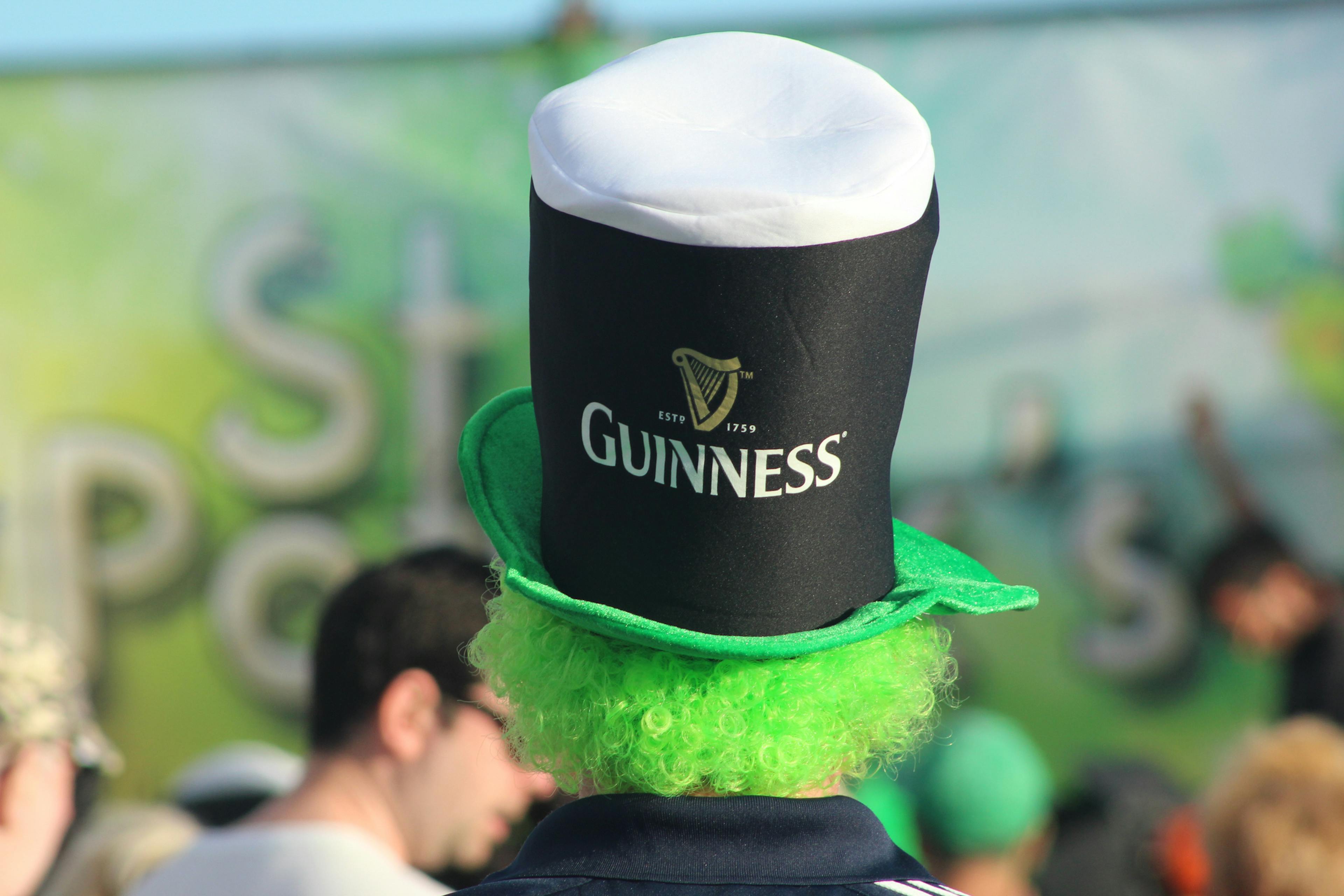 Guinness hat at St. Patrick's day celebration