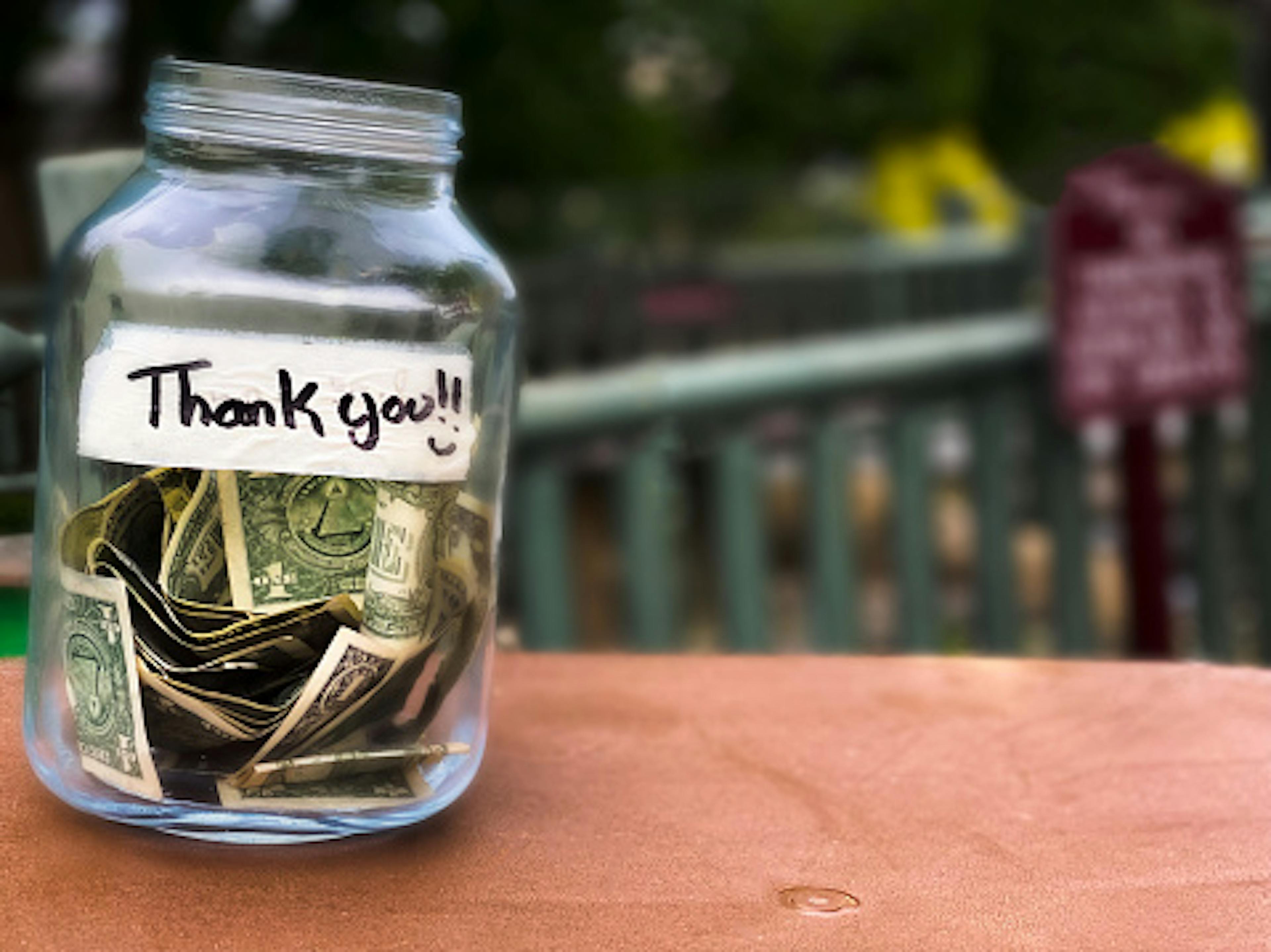 Tip jar