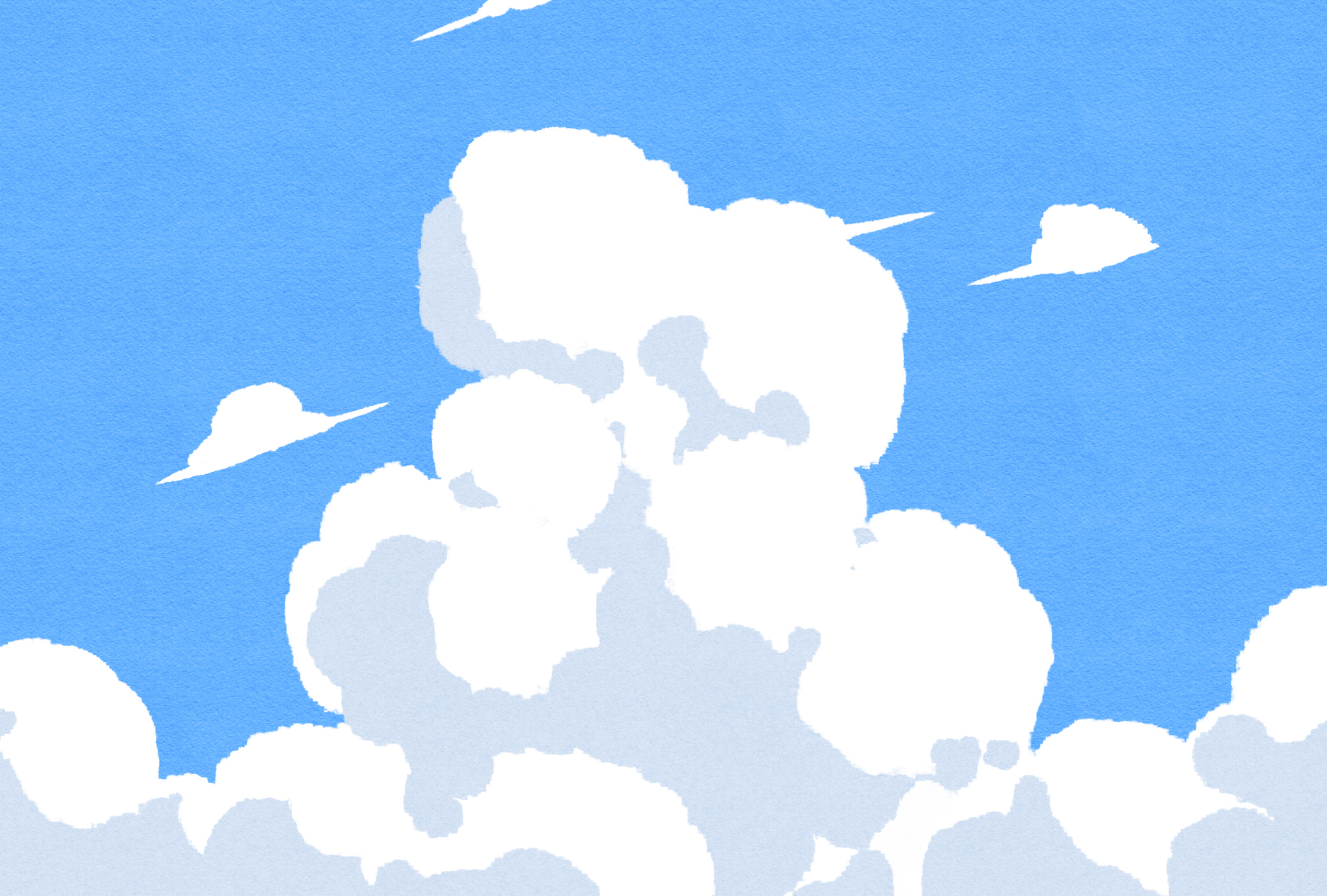 Illustration of beautiful blue sky and clouds