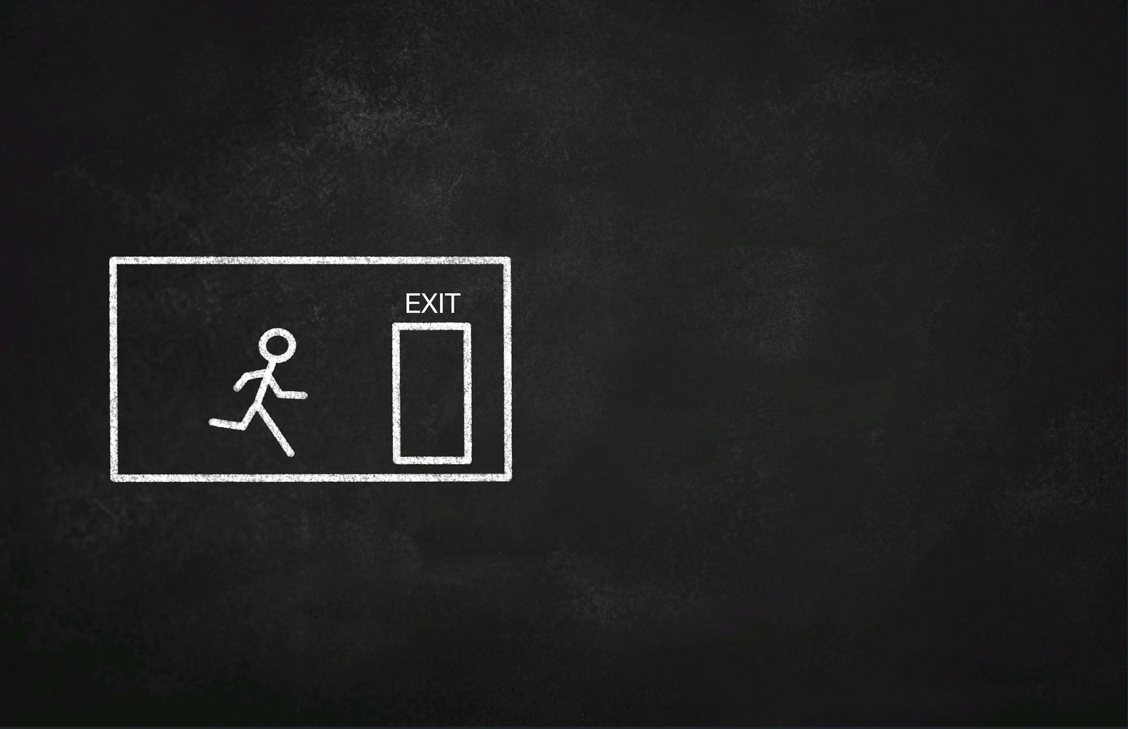 Kreide Tafel - Exit
