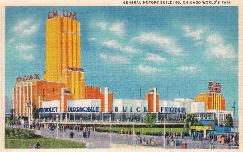 GM souvenir postcard 1933