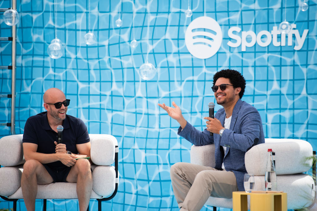 Spotify's CEO & Co-Founder Daniel Ek Joins Author & Comedian Trevor Noah To Discuss The Future Of Storytelling At Spotify Beach