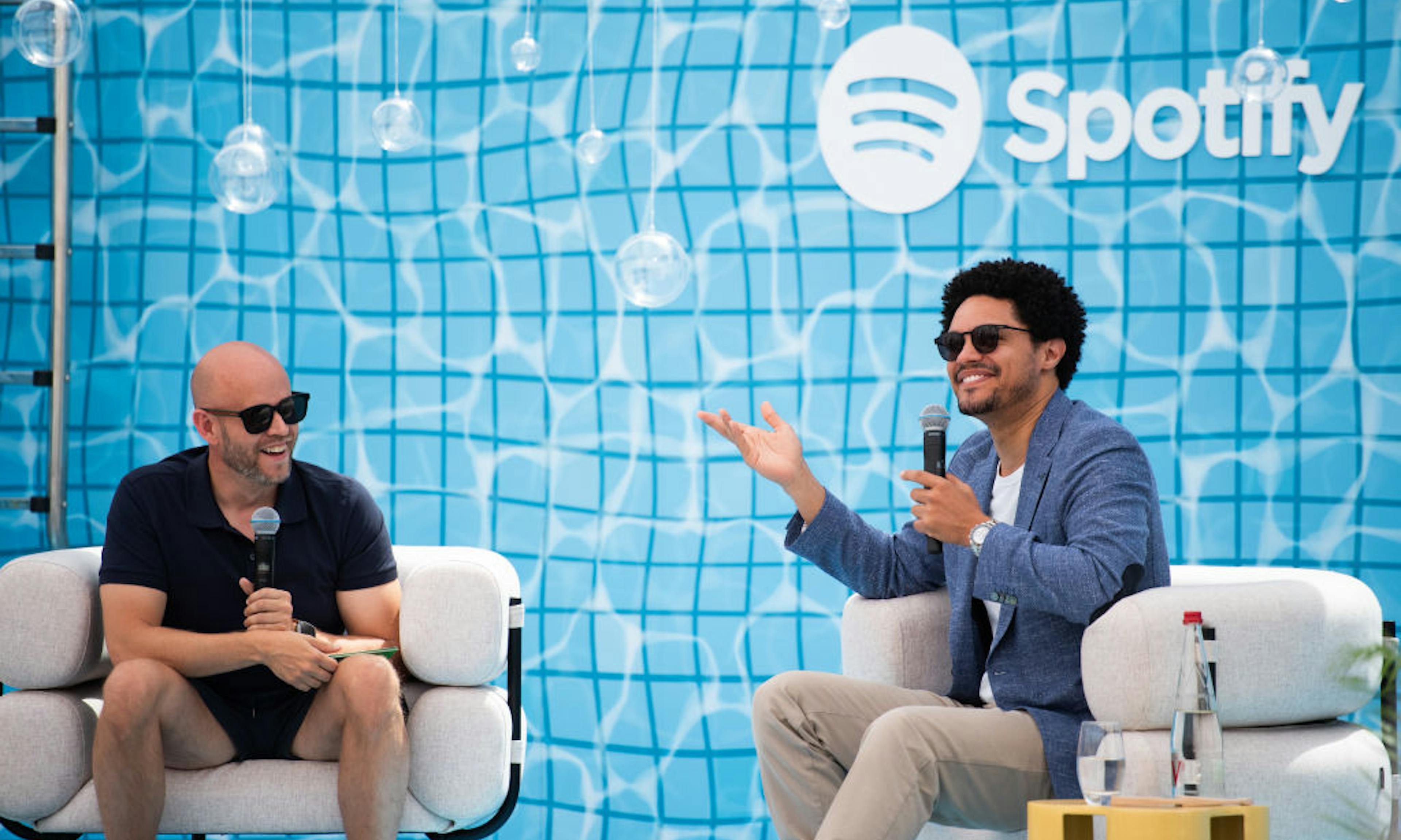 Spotify's CEO & Co-Founder Daniel Ek Joins Author & Comedian Trevor Noah To Discuss The Future Of Storytelling At Spotify Beach