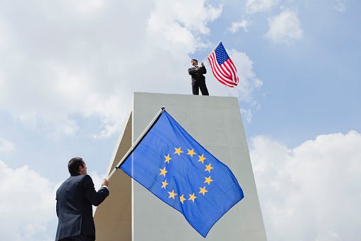 The United States competes economically with the European Union