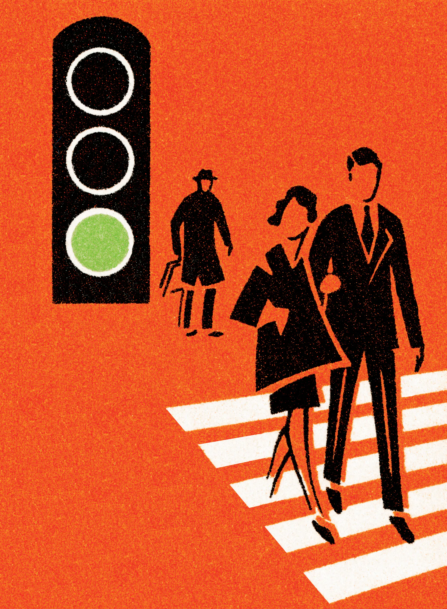 Crosswalk at green light