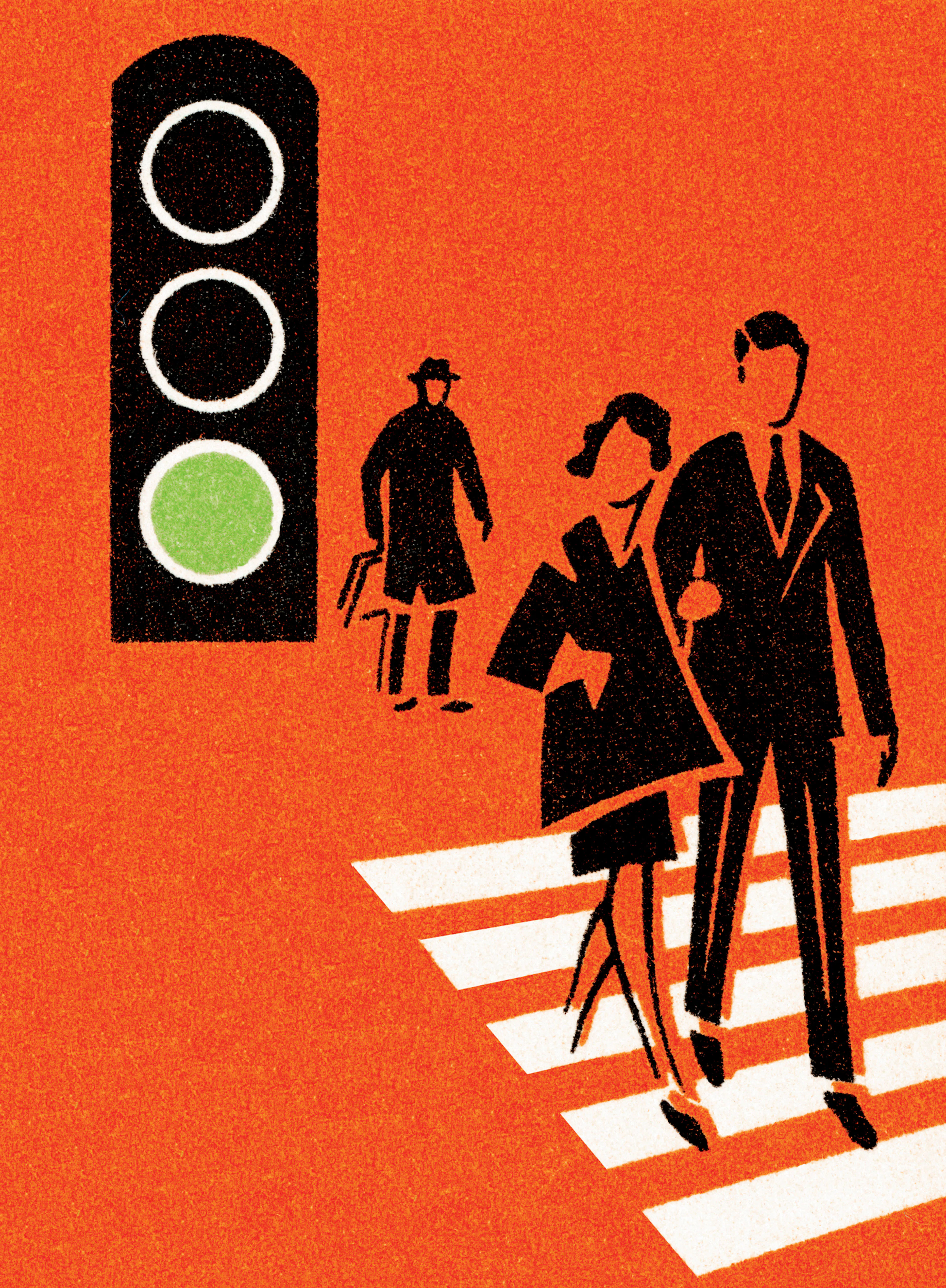 Crosswalk at green light
