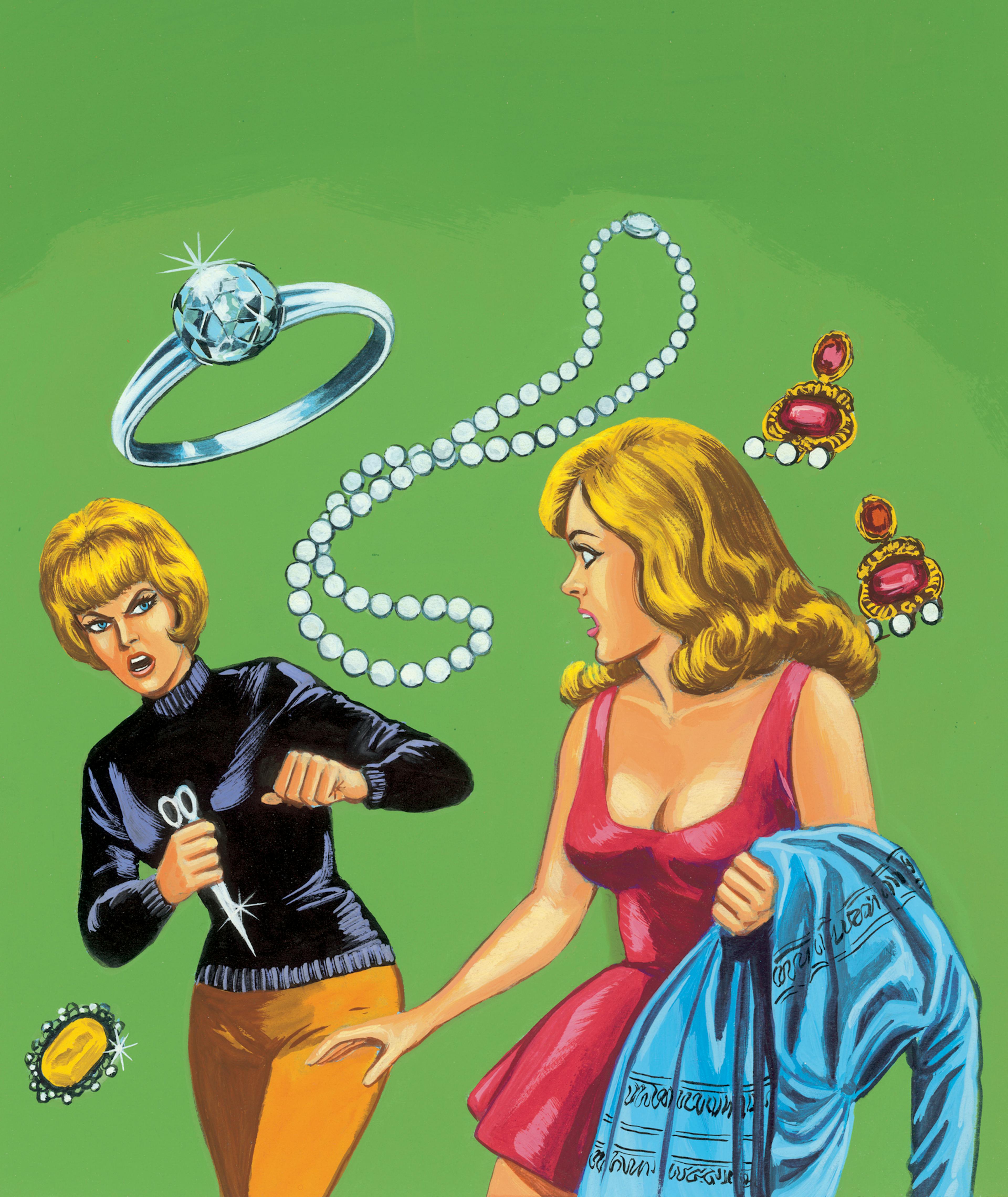 Two women fight over diamonds