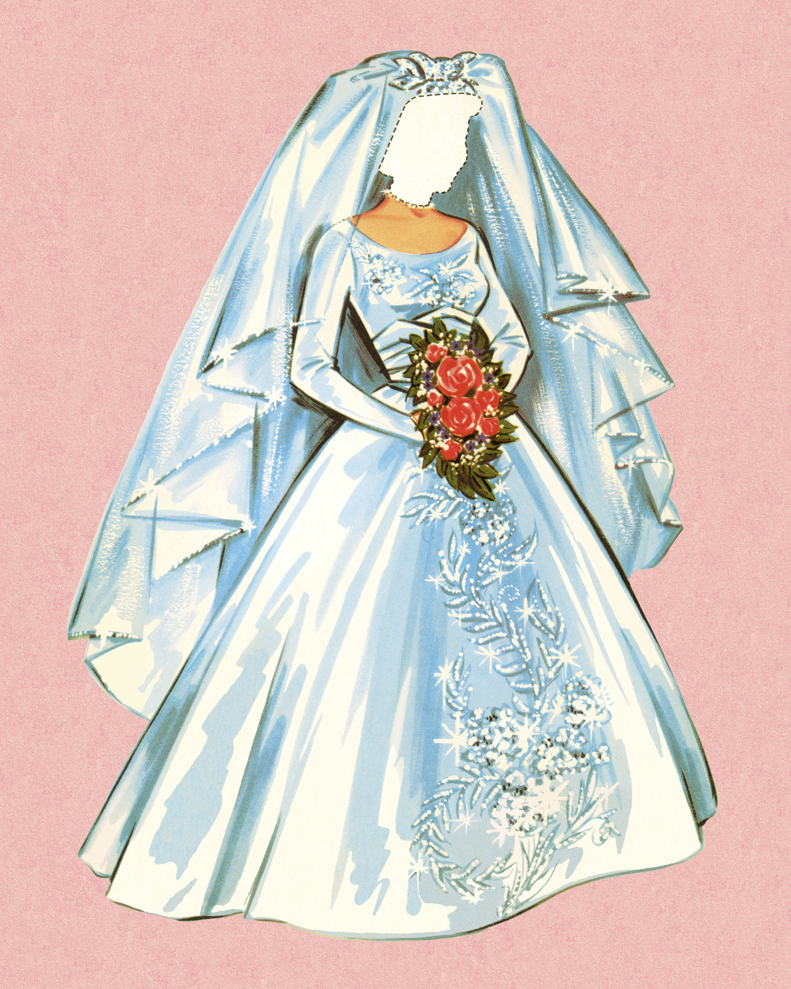 Paper Doll Bride With no Face
