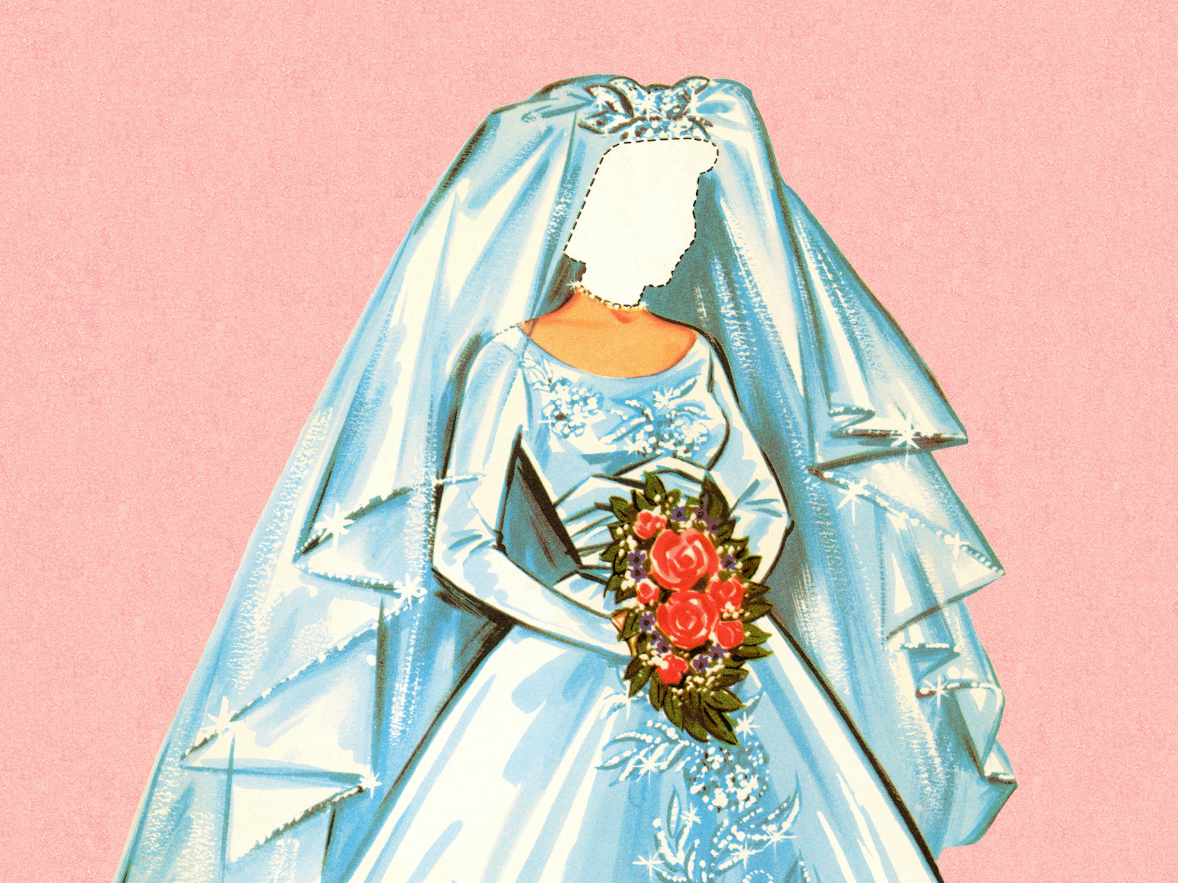 Paper Doll Bride With no Face