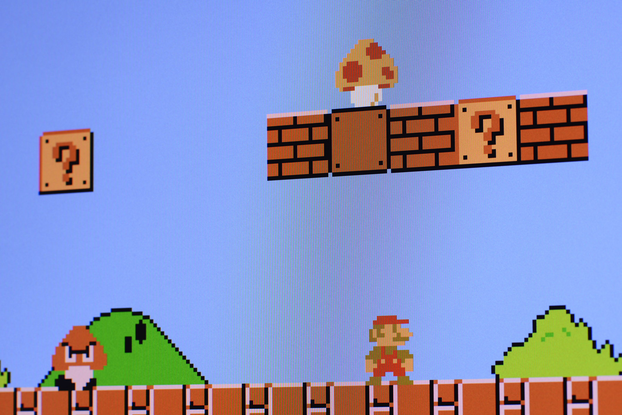 A screenshot of Super Mario Bros.