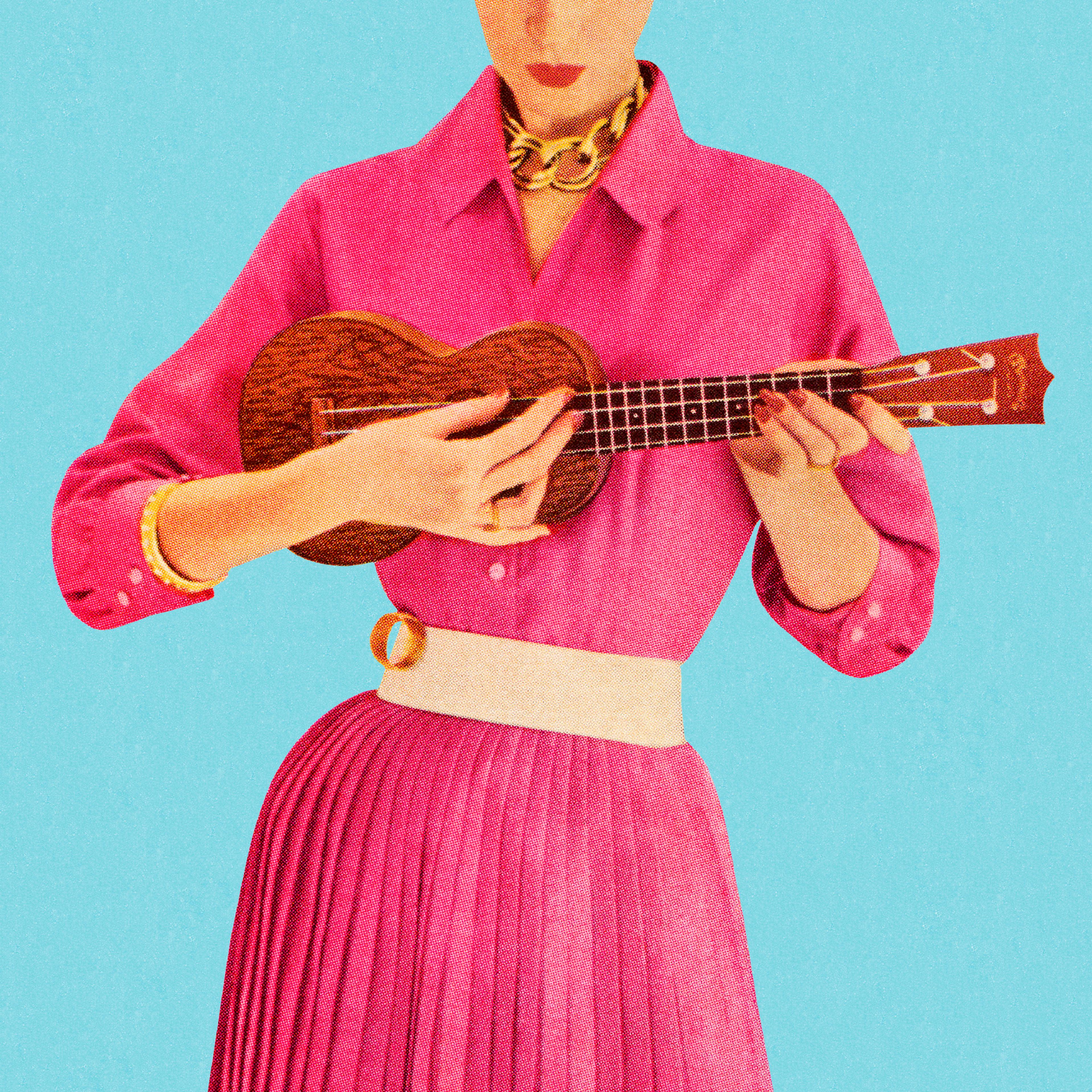 Woman Playing Ukulele
