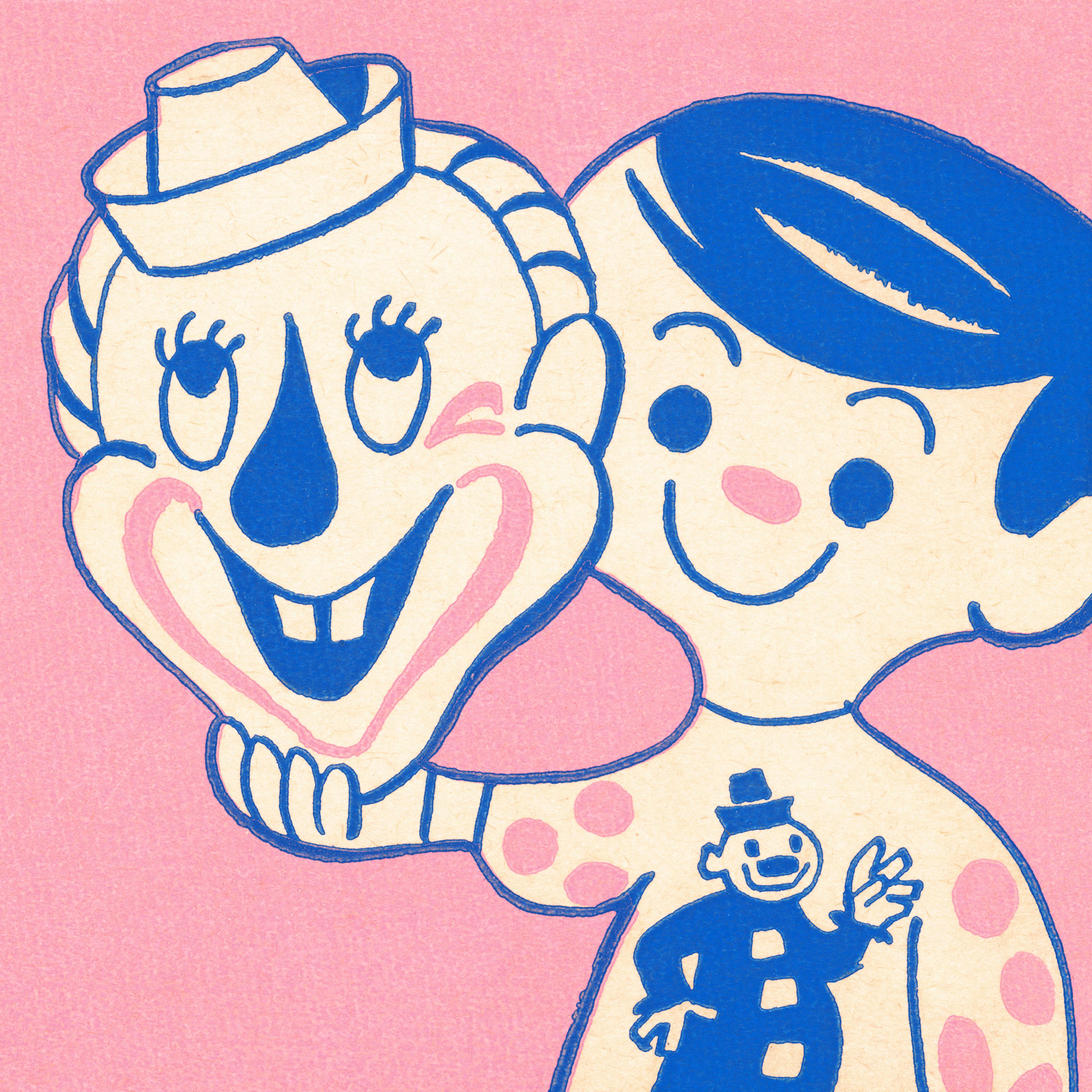 Boy Wearing Clown Costume