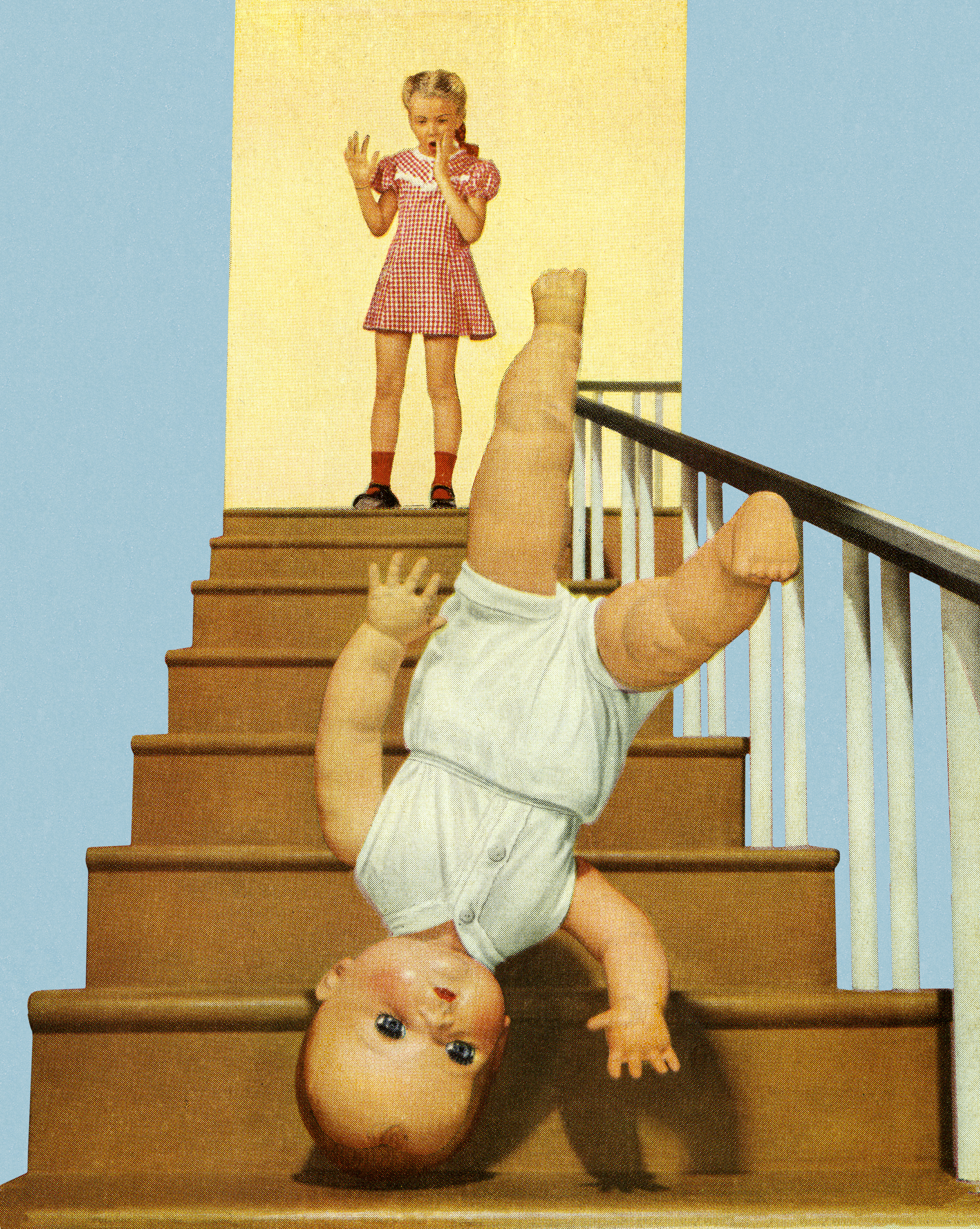 Doll Baby Falling Down The Stairs