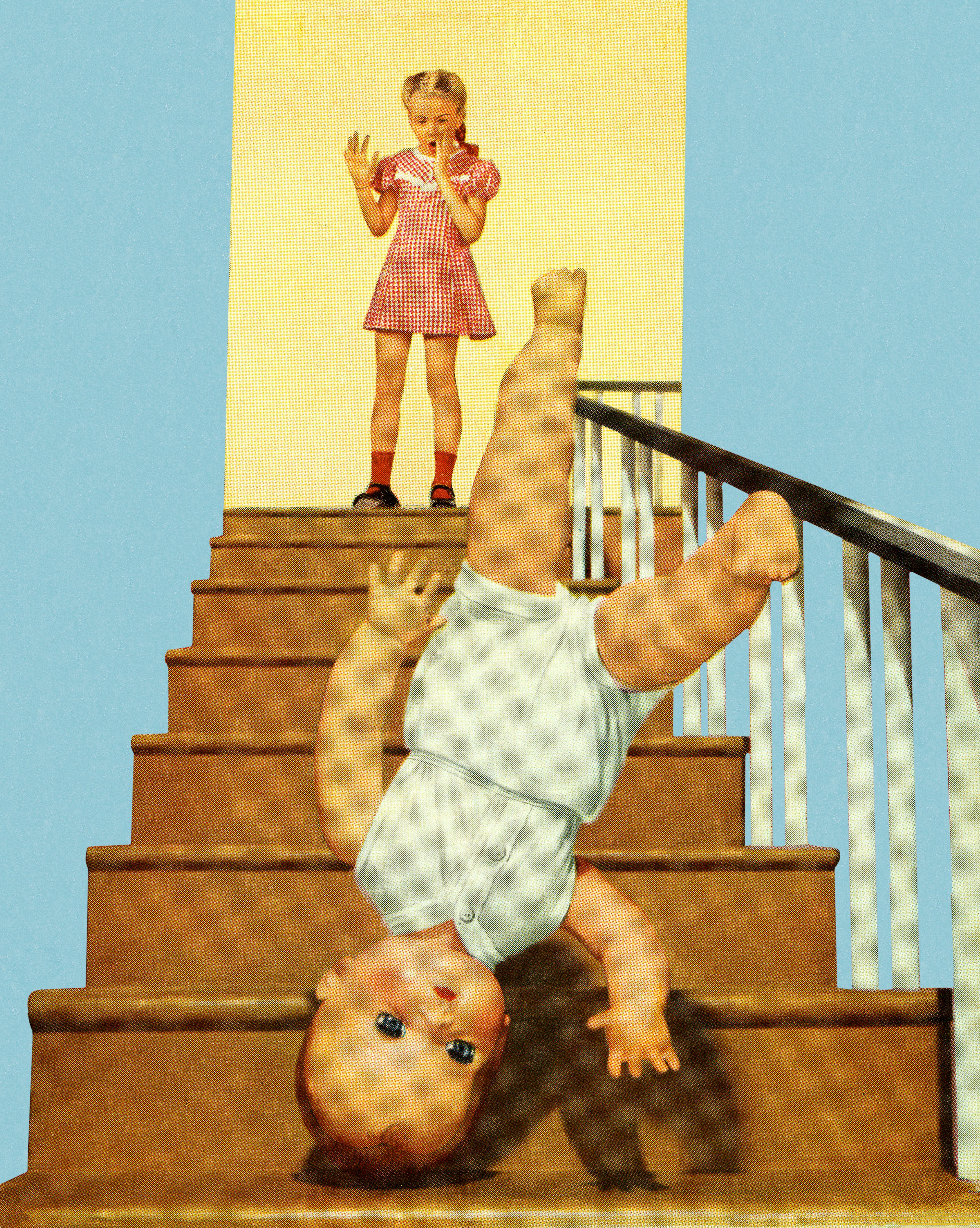 Doll Baby Falling Down The Stairs