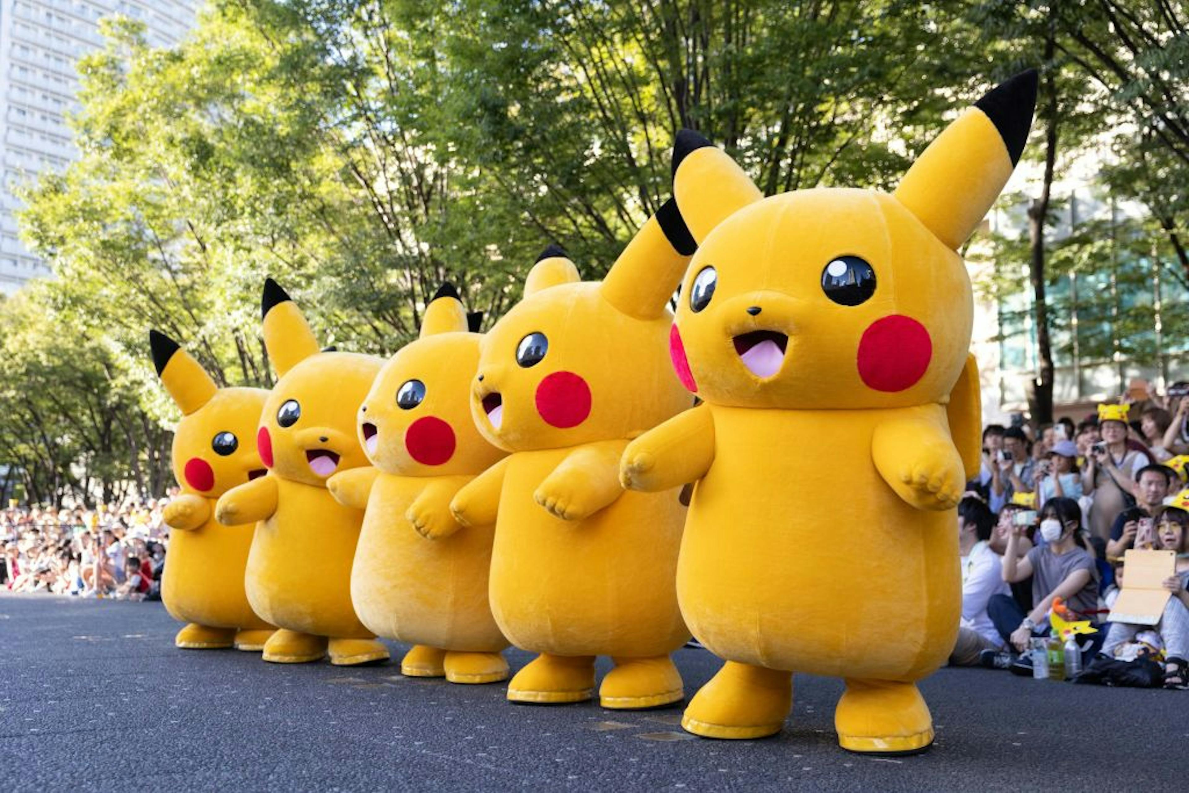 A Pikachu parade in Japan