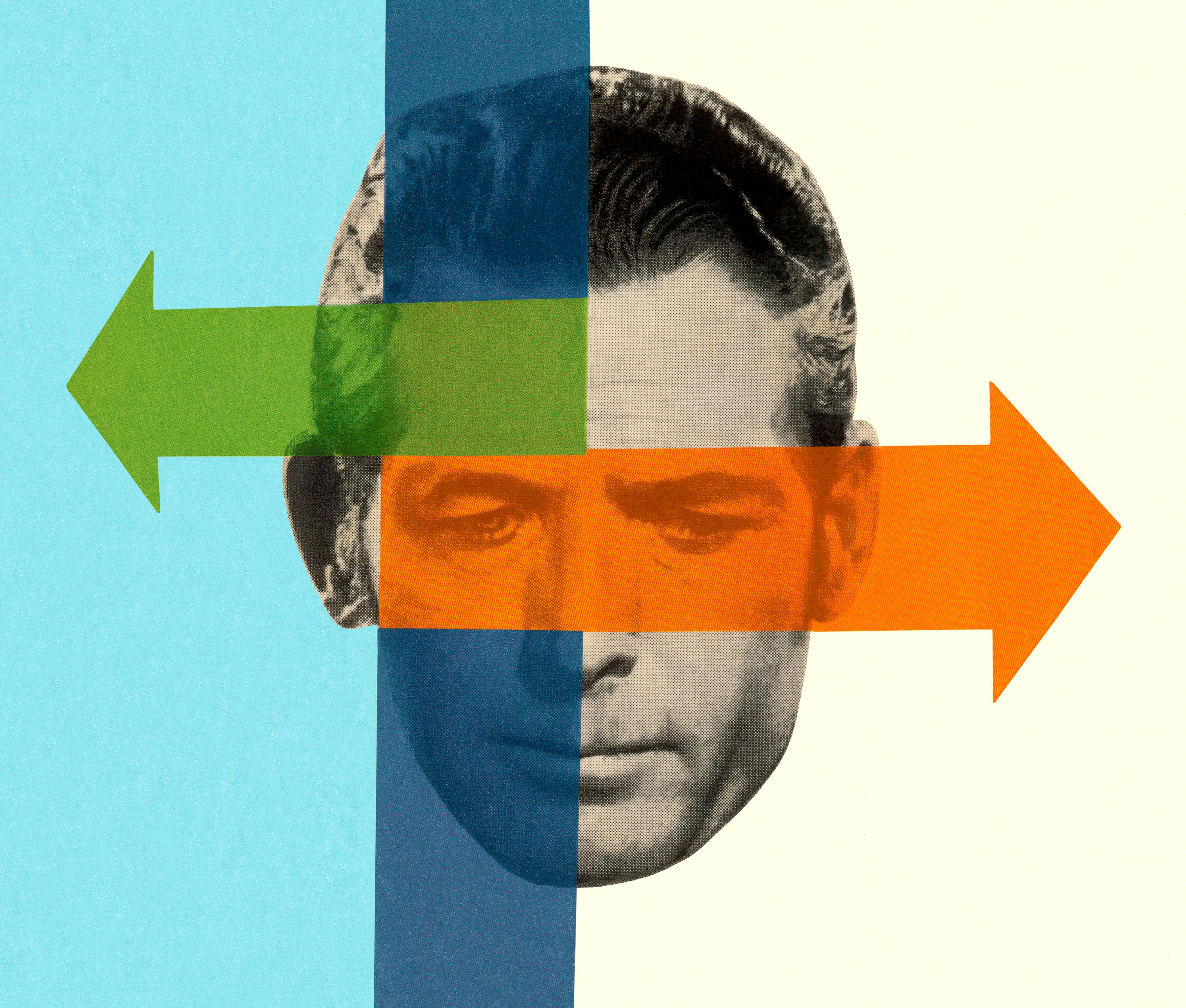 Man's Head and Arrows