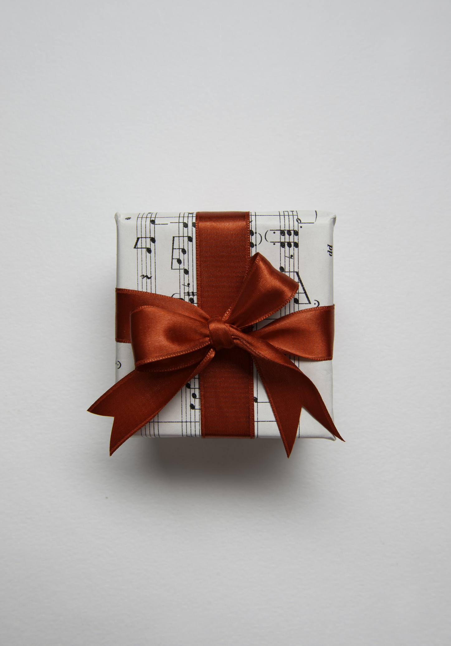 Musical notes wrapped gift