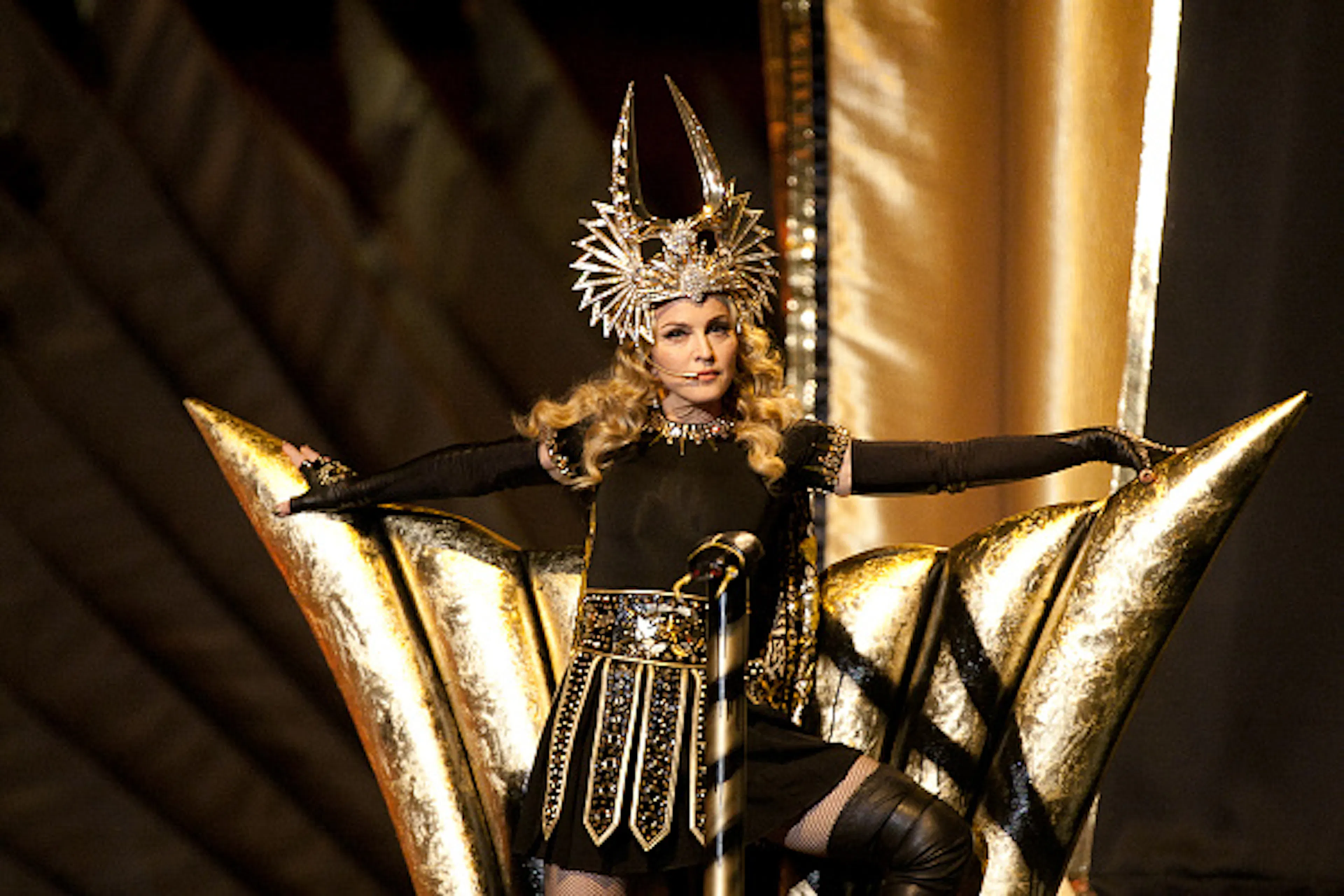 Madonna at the New York Giants v New England Patriots final