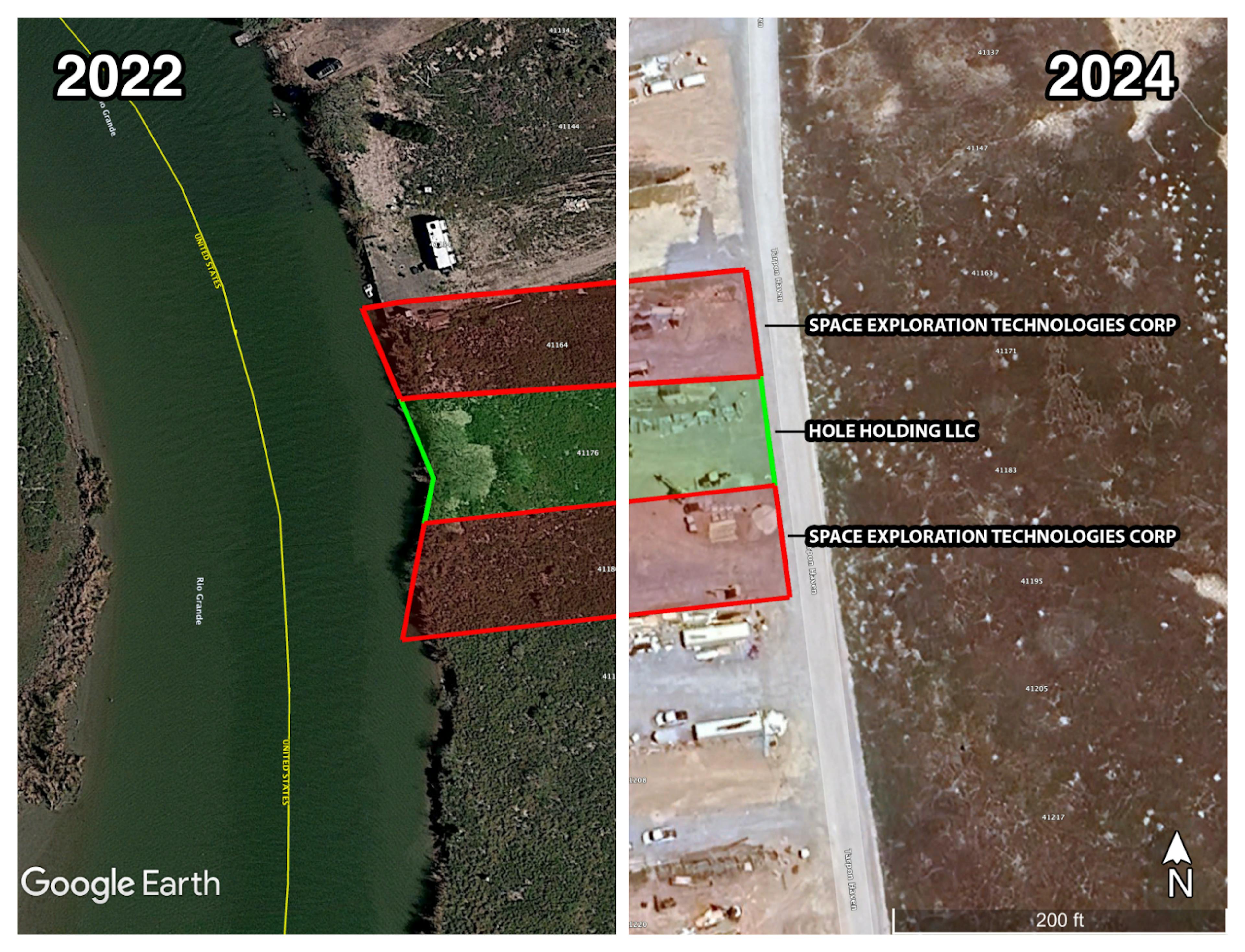 Slider of Cards Against Humanity Texas property before and after Elon Musk 2