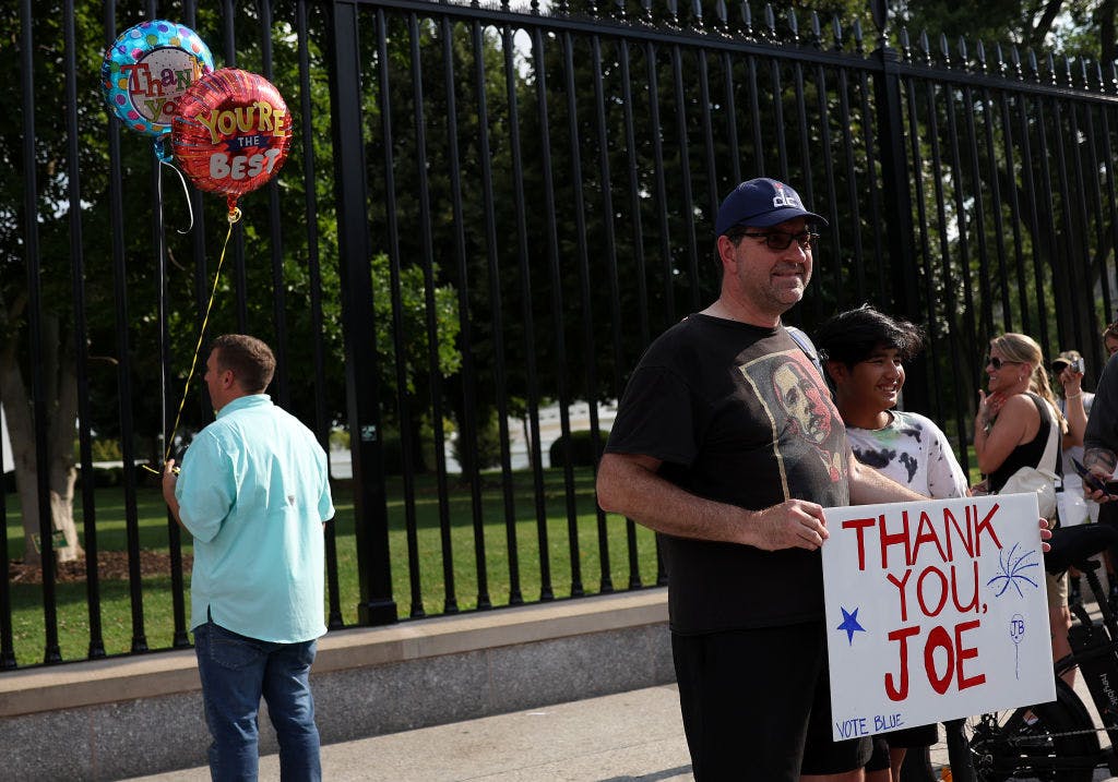 Biden fans show support after his withdrawal
