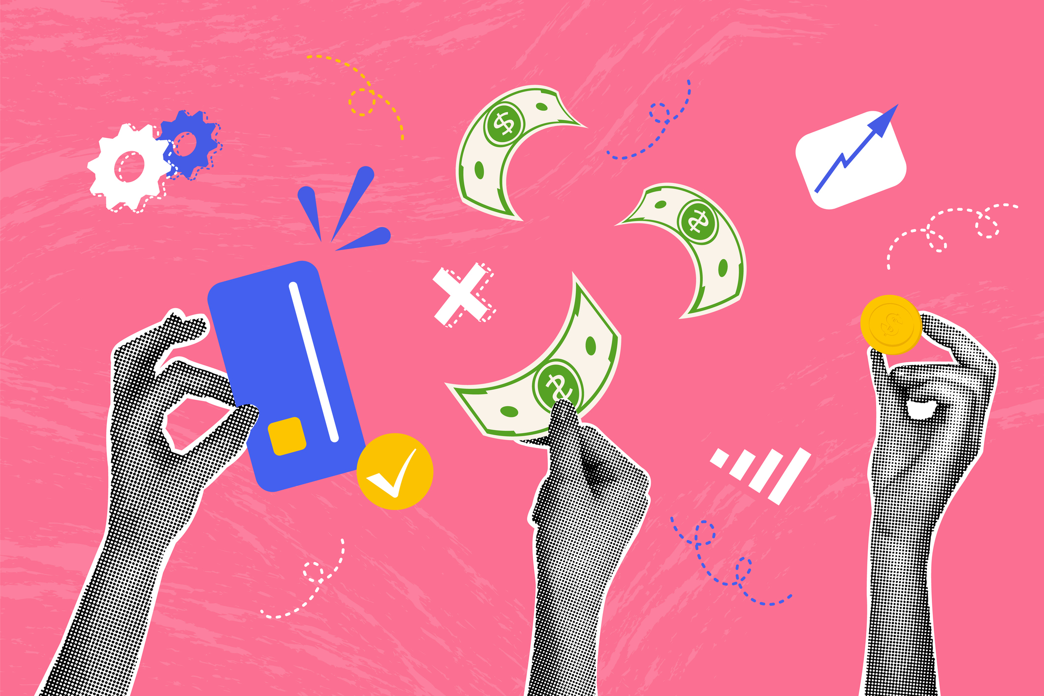 illustration of money and spending