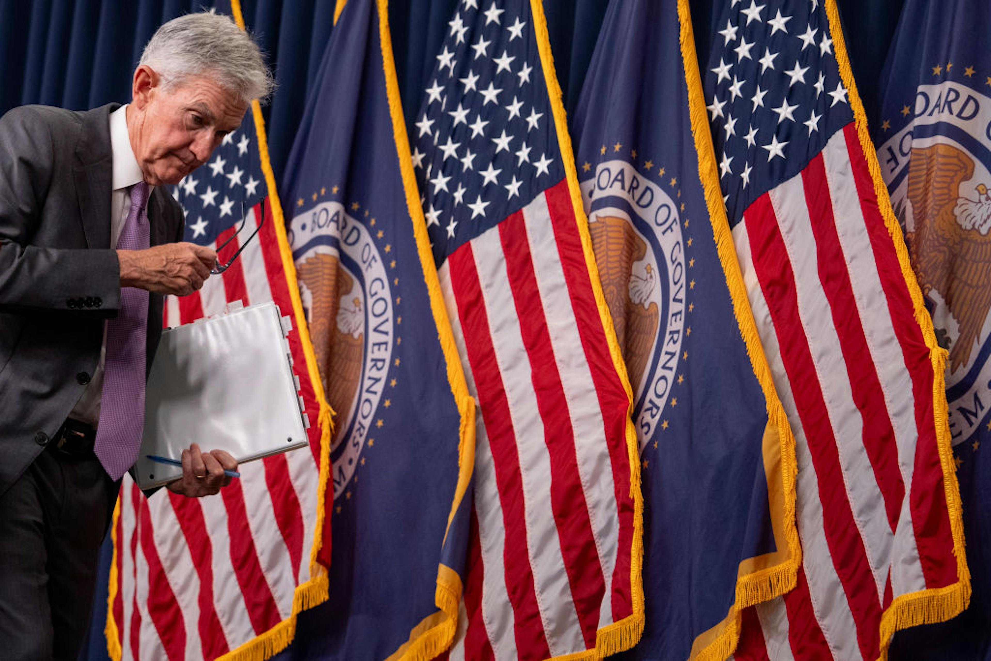 Federal Reserve Chair Powell Holds A News Conference Following The Federal Open Market Committee Meeting