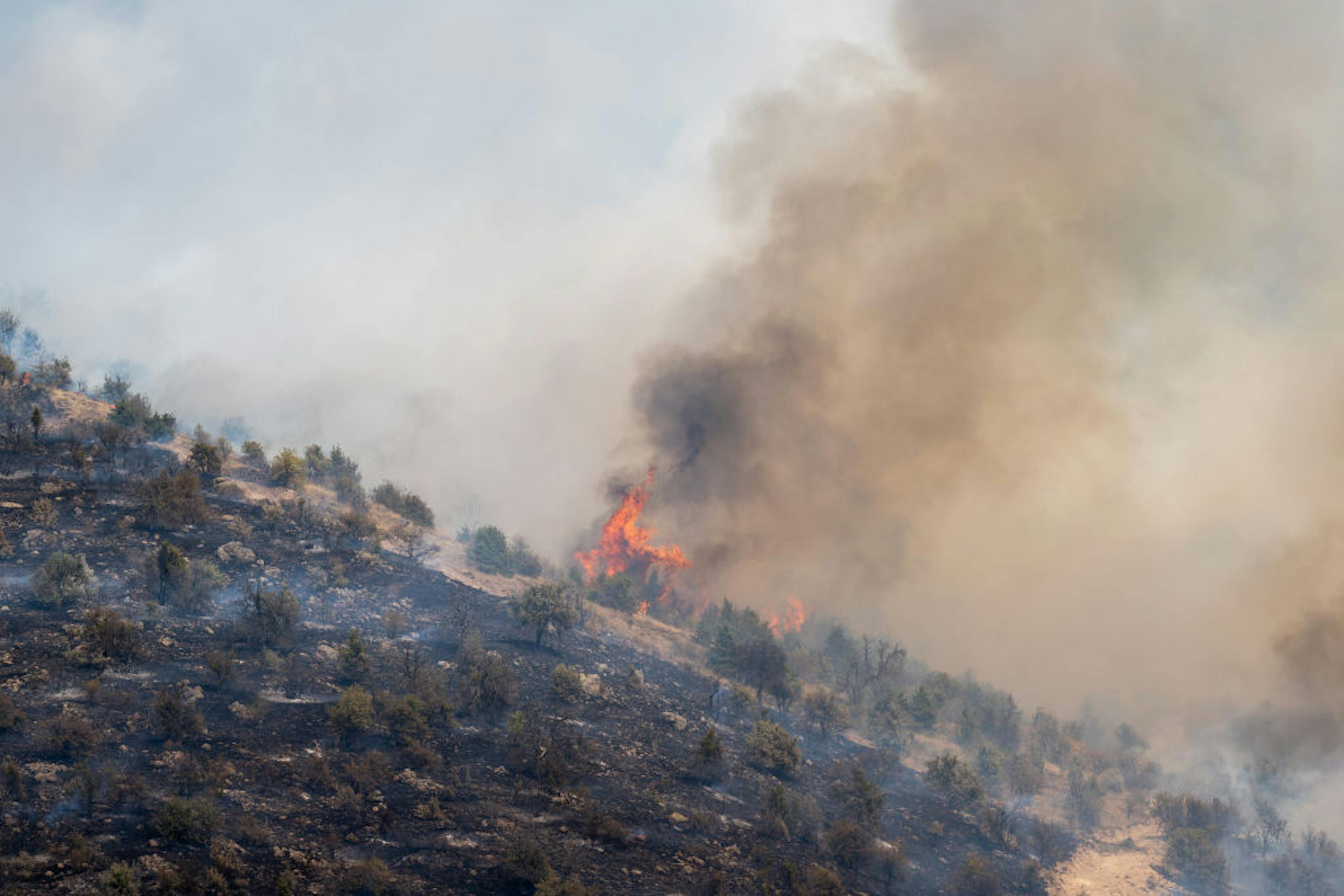 Extinguishing and cooling efforts continue in the fire that was brought under control in Turkiye's Bolu