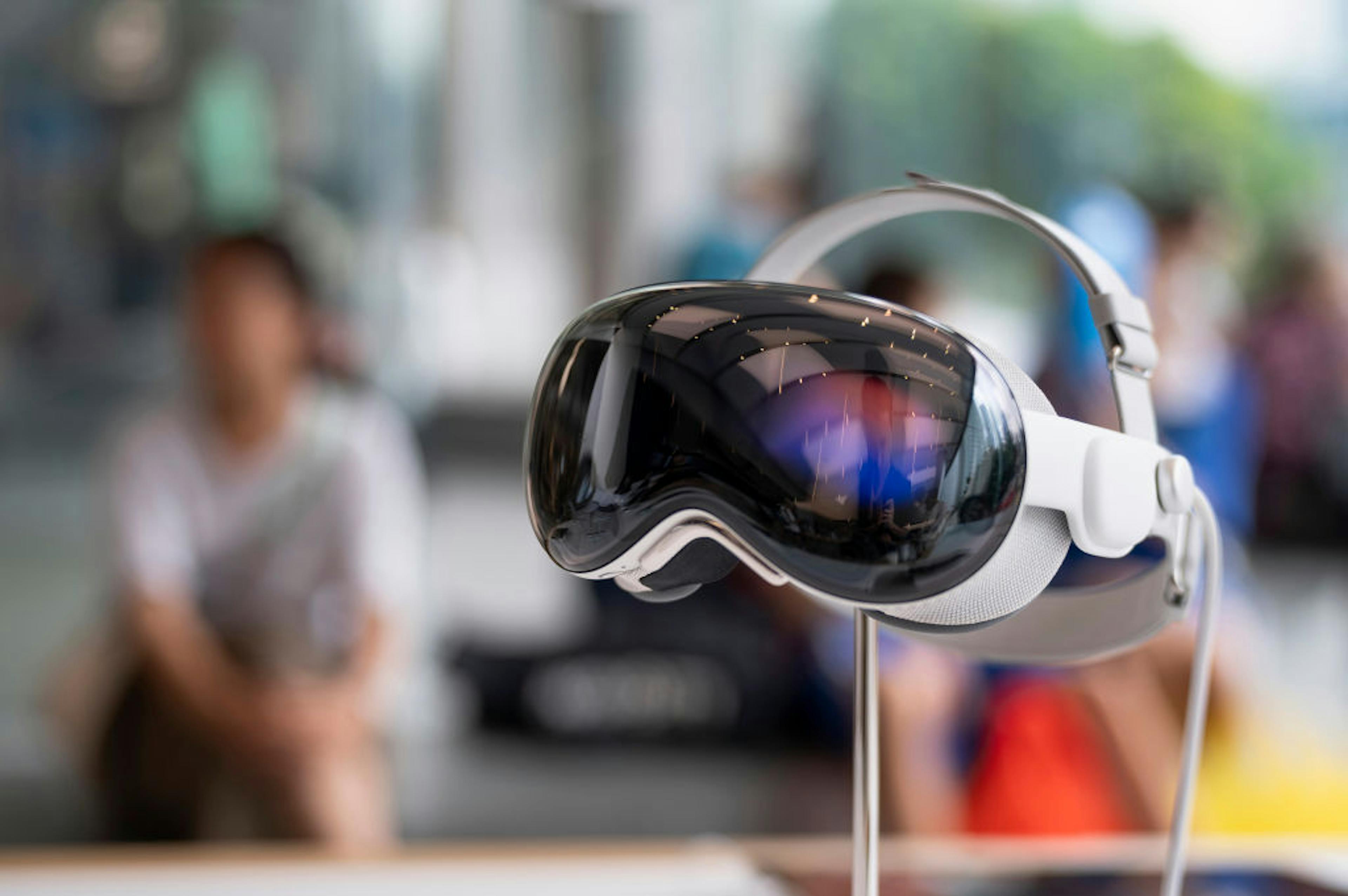 The Apple Vision Pro, Apple's new mixed-reality headset, is...