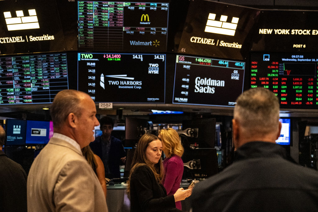 Traders on the floor of the NYSE