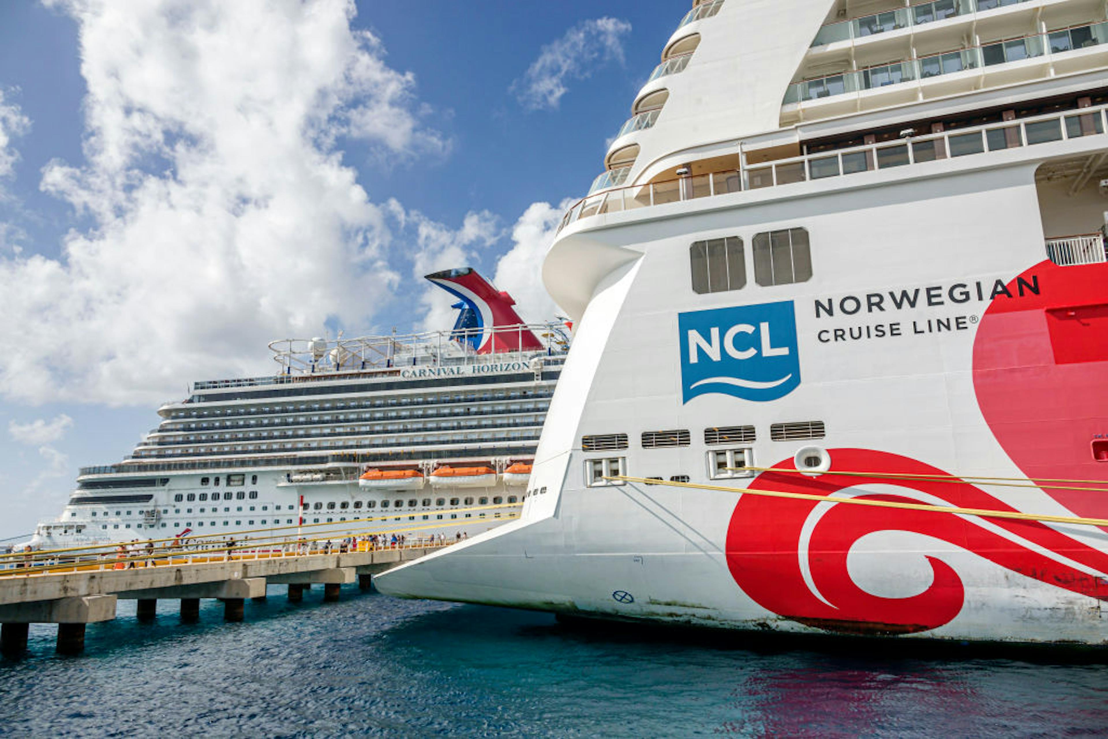 Cozumel, Mexico, Cruise Port Pier, docked