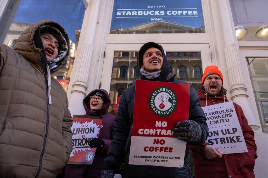 Starbucks strike escalates a fifth and final time, reaching 300 stores as company’s stock wraps up a dismal year thumbnail