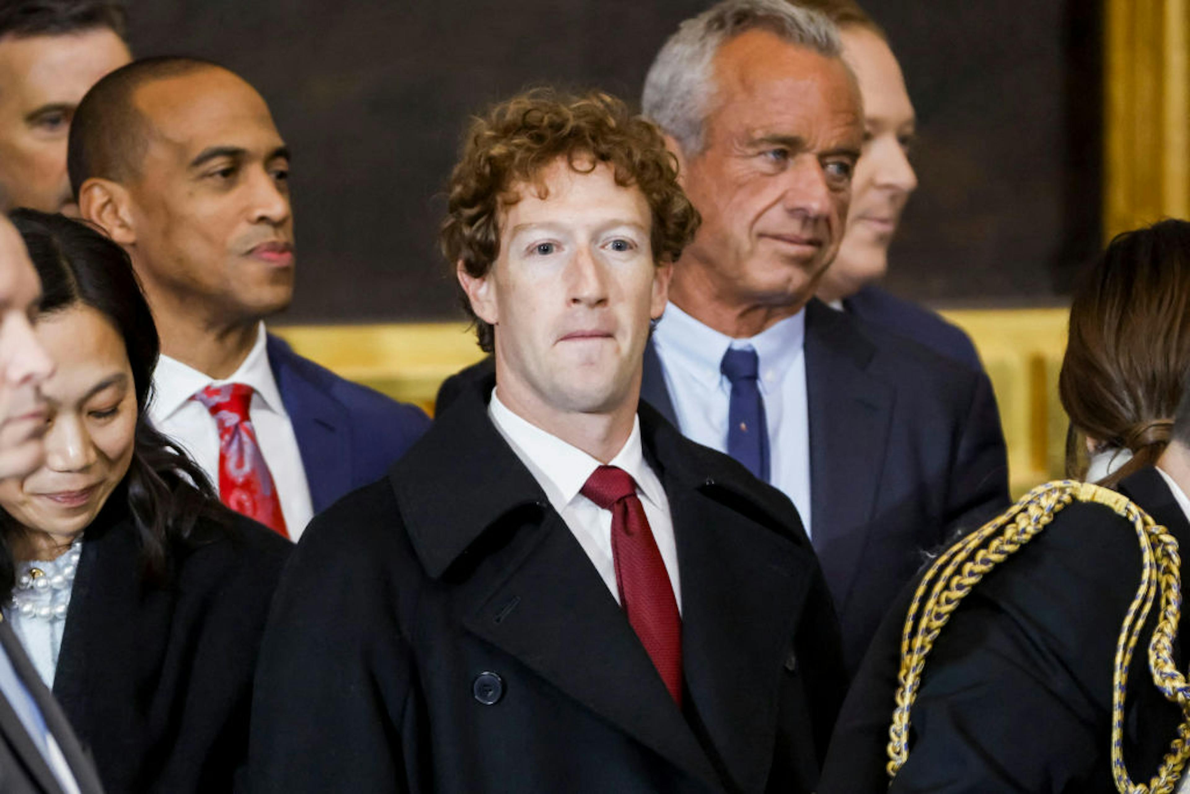 Mark Zuckerberg at Trump inauguration