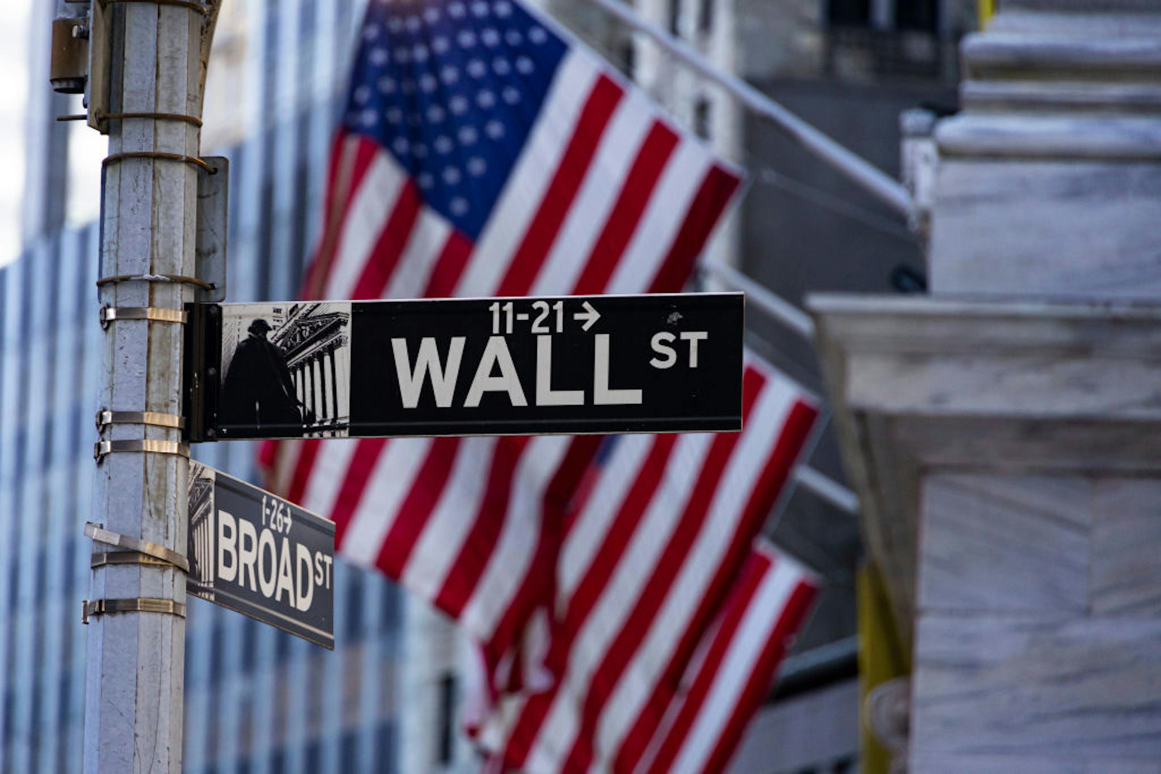 Wall Street Signage In New York